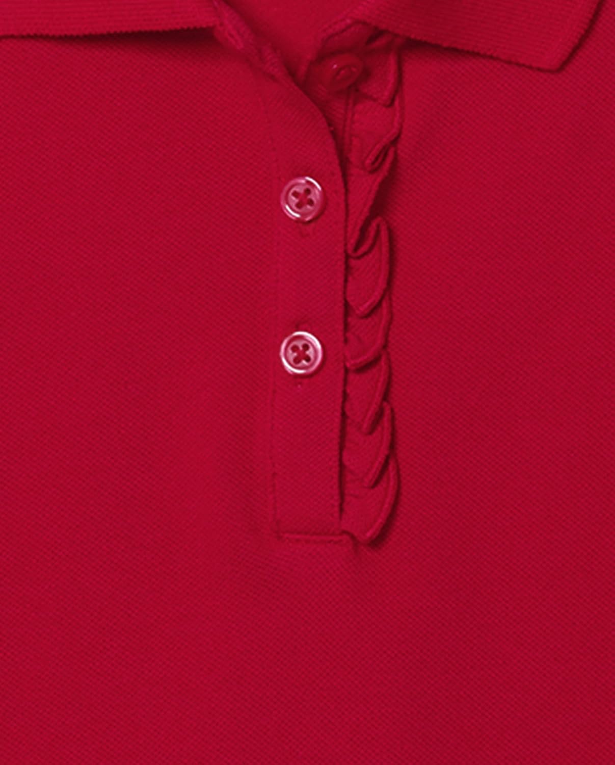 The Children's Place Girls' Uniform Long Sleeve Ruffle Pique Polo - Image 3