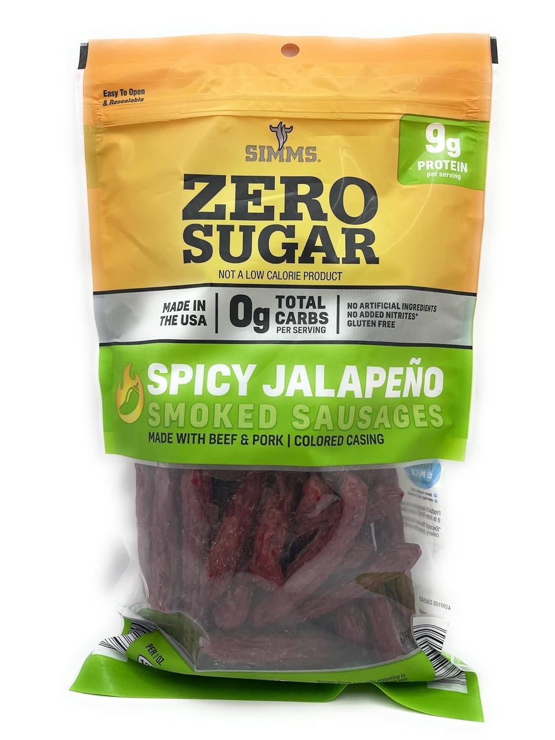 Spicy Jalapeno Smoked Sausages Zero Sugar & Gluten Free by