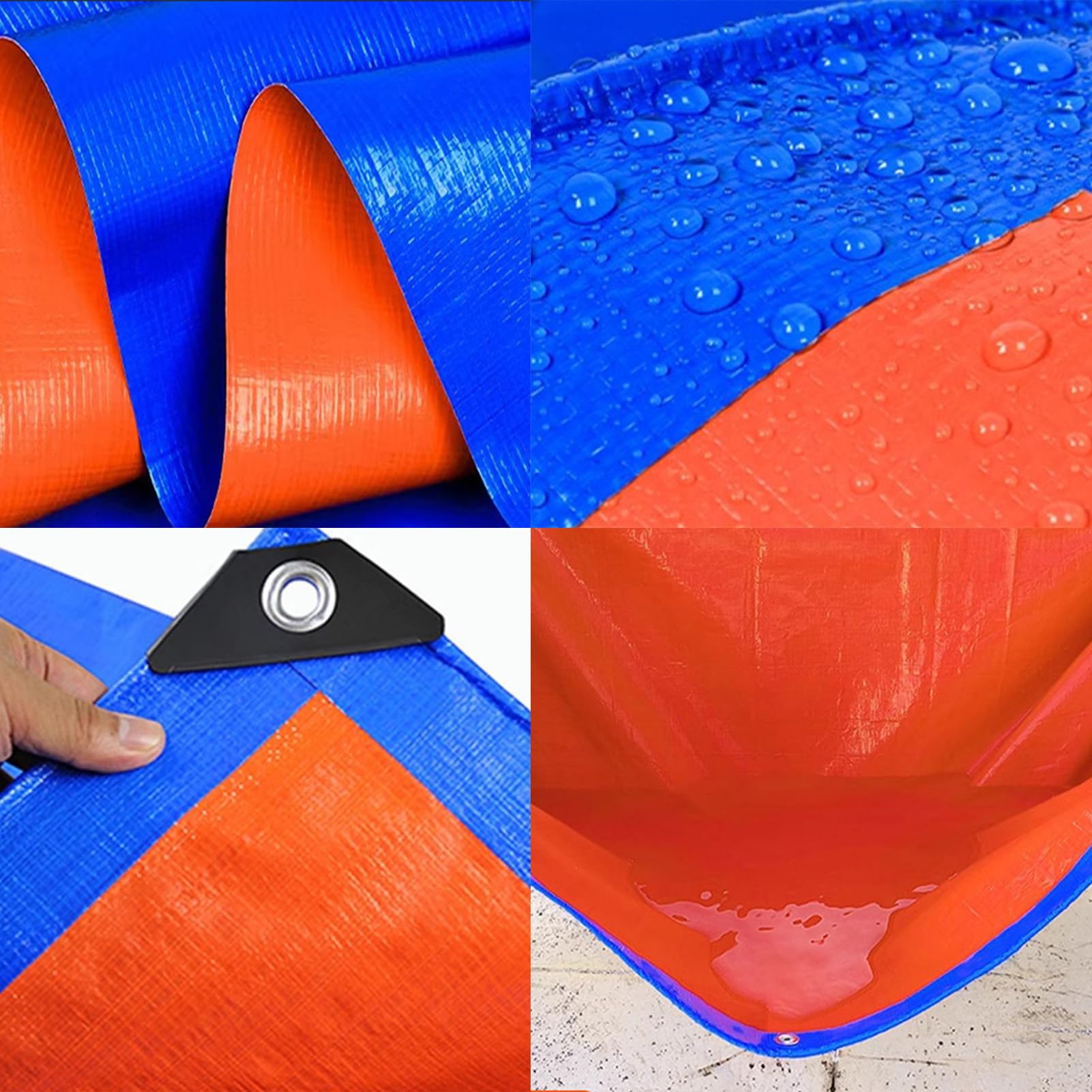 Tapis de sol de piscine, 2 m x 4 m, tapis de piscine pour dessous de piscine, doublure double face, tissu de couverture de natation robuste, tapis de sol plus épais pour éviter les perforations et