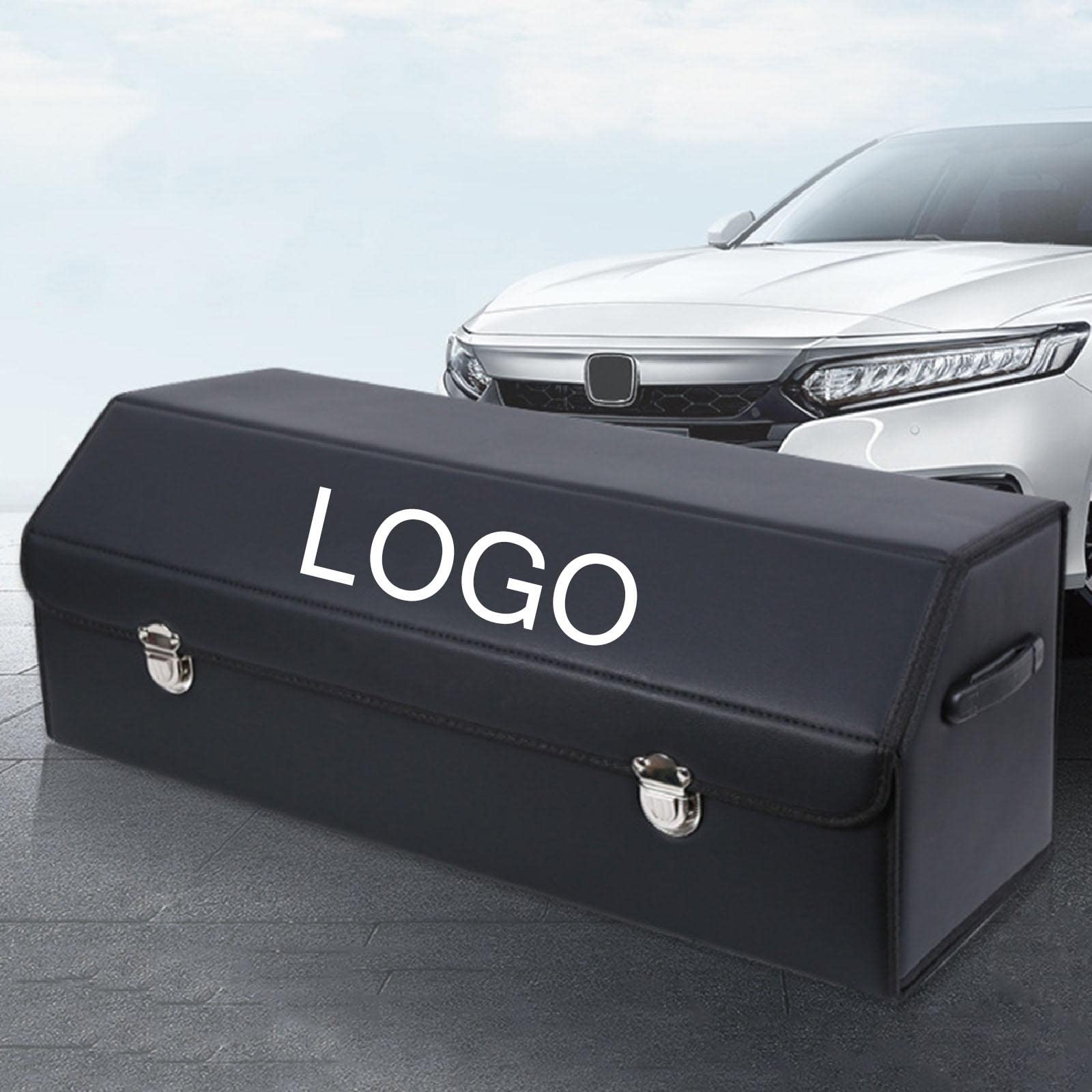 Organiseur de Coffre, Logo personnalisé Organisateur de Coffre, Organiseur de Coffre de Voiture Pliable, Imperméable, Grande Capacité, Organiseur de Coffre avec Manipuler Résistant