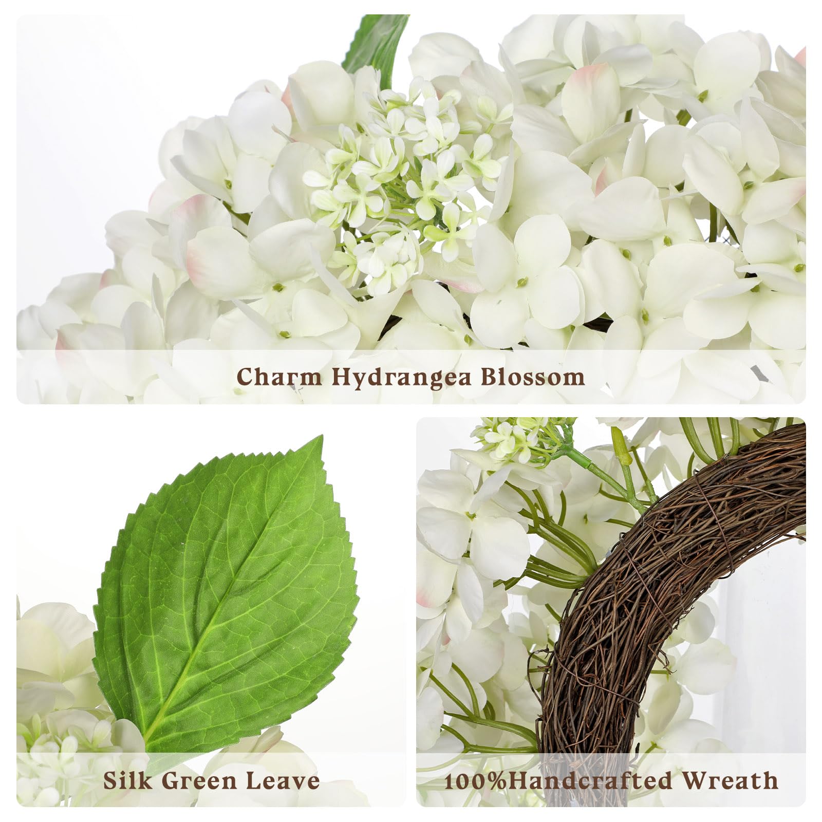 Valery Madelyn Kunstmatige lavendel Bloemkrans 45cm Deurkrans Kroon Lente Decoratie voor Home Decoraties, Feestjes, Deuren, Bruiloften MULTI-PACKING Moederdag