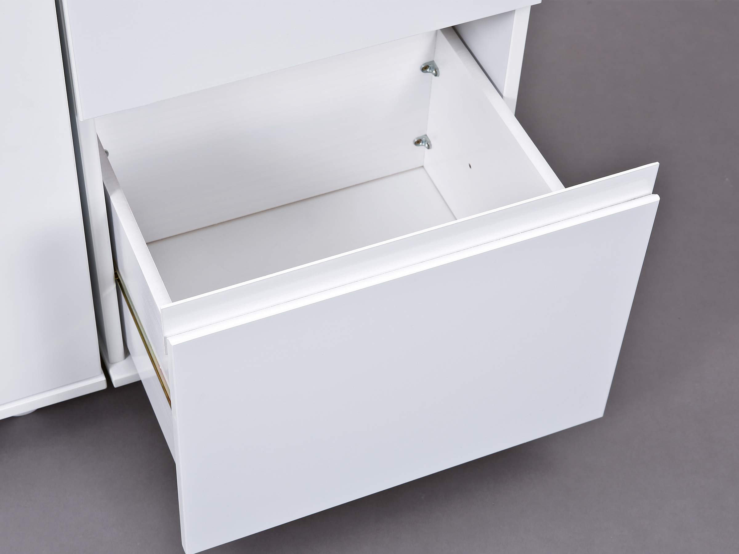 Inter Link - Schreibtisch - Ausziehbarer Schreibtisch - Funktionsschreibtisch - Ausziehbarer Schrank - Weiß Lackiert - Laptop Office, 36D x 72W x 66H cm