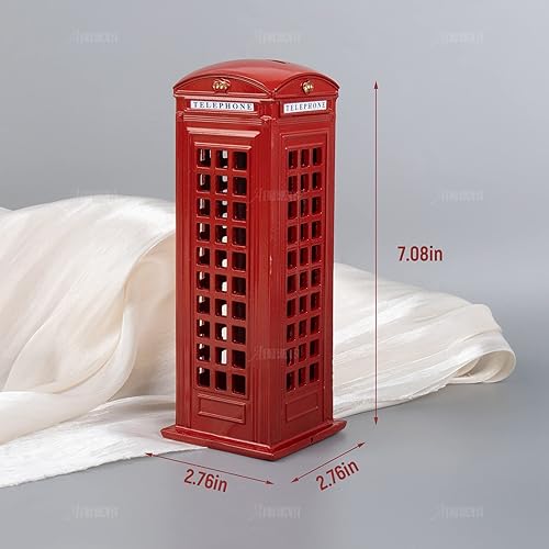 Miniatura 2 de AUEAR, Caja modelo de moneda del dinero de la hucha de la cabina telefónica de Londres de 7 pulgadas para la decoración del hogar