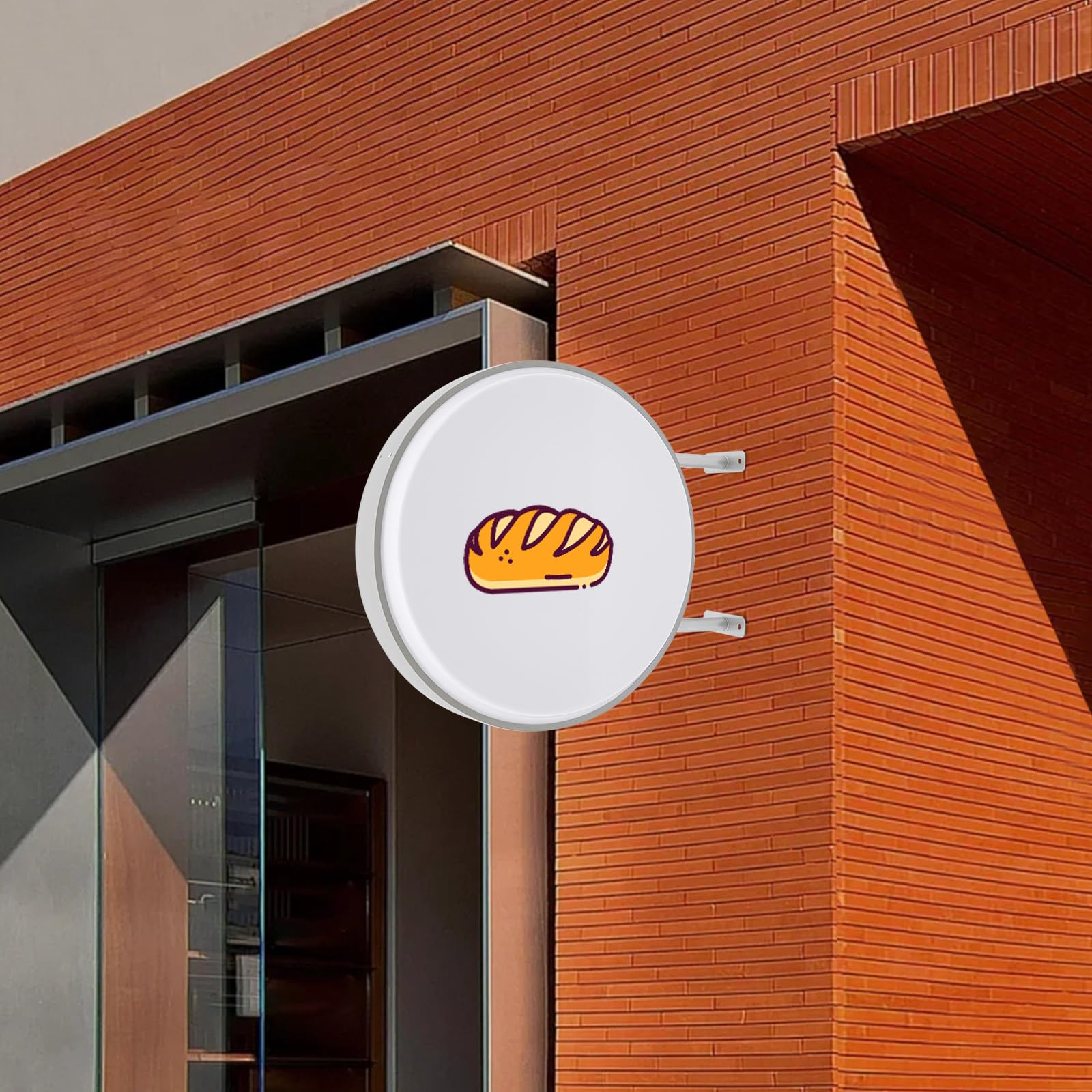 Caja de luz LED redonda de doble cara, 60 cm, resistente al agua IP65, marco de aluminio con placa acrílica, cartel publicitario en ambos lados, caja de luz redonda para tiendas, restaurantes, comida