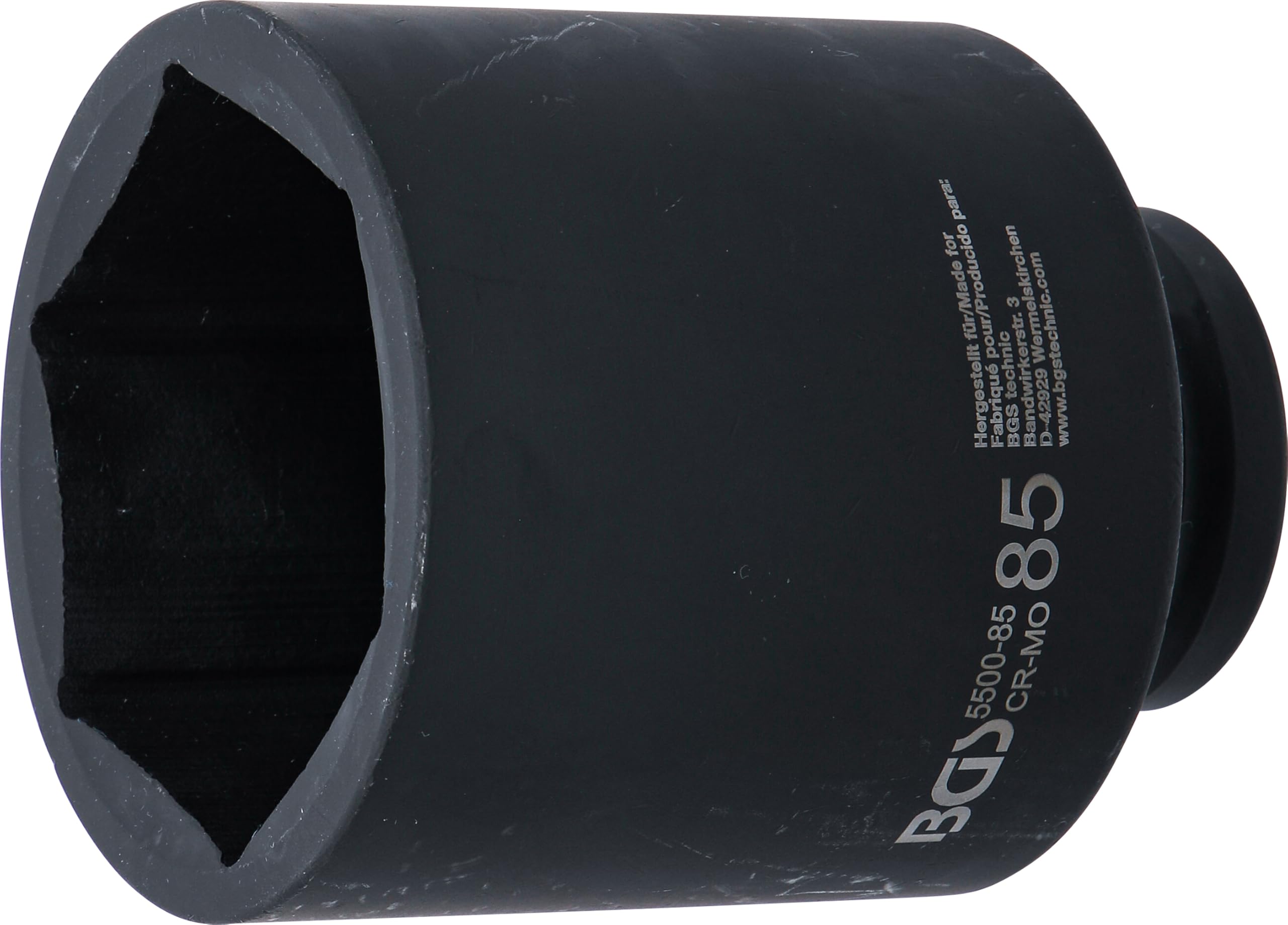 Bgs Phosphated 5500-85 | Impact Socket Hexagon, Deep | 25 Mm (1") Drive | 85 Mm