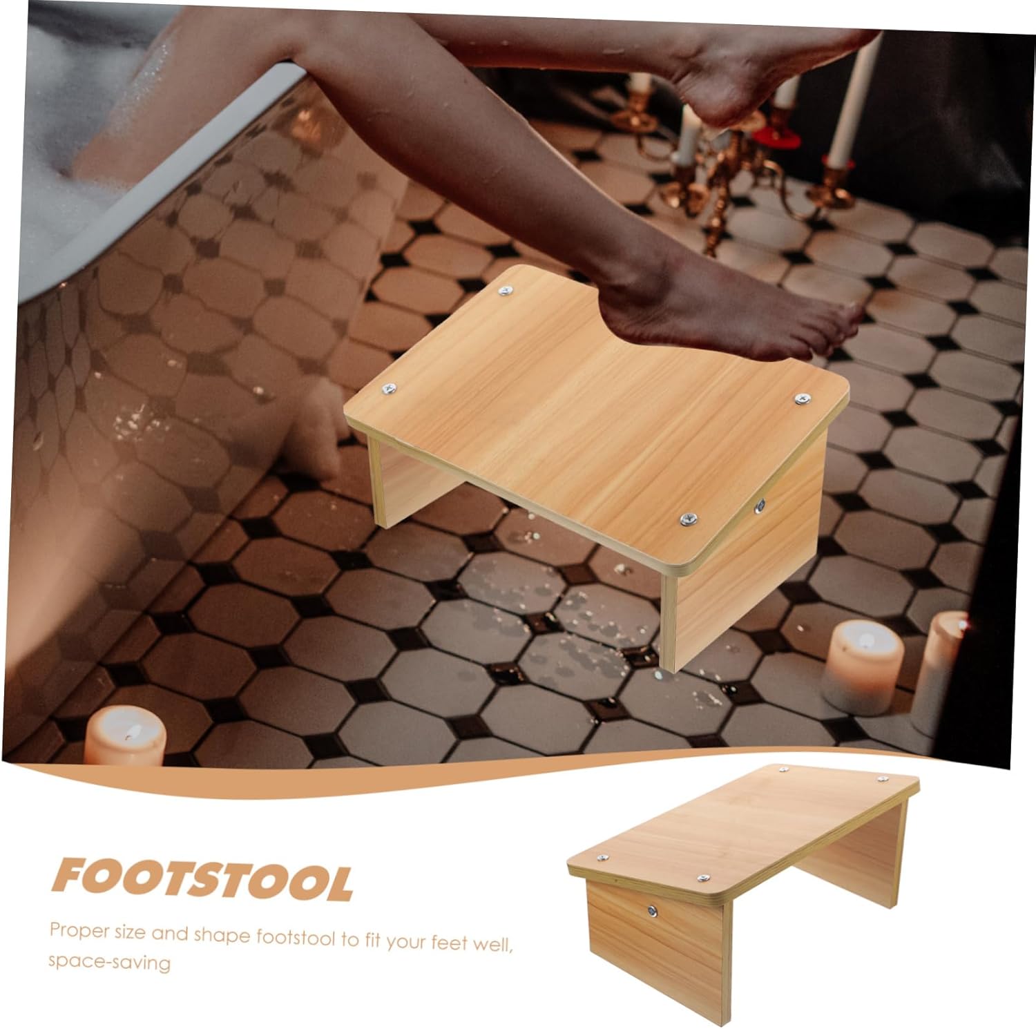 BESTOYARD Step Stools for Adults Desk Foot Stool Heighten Squatting Foot Hammock Under Desk Stepping Stool Bathroom Stools for Adults Foot Resting Seat Wooden Child Footstool Breast-Feeding, Khaki