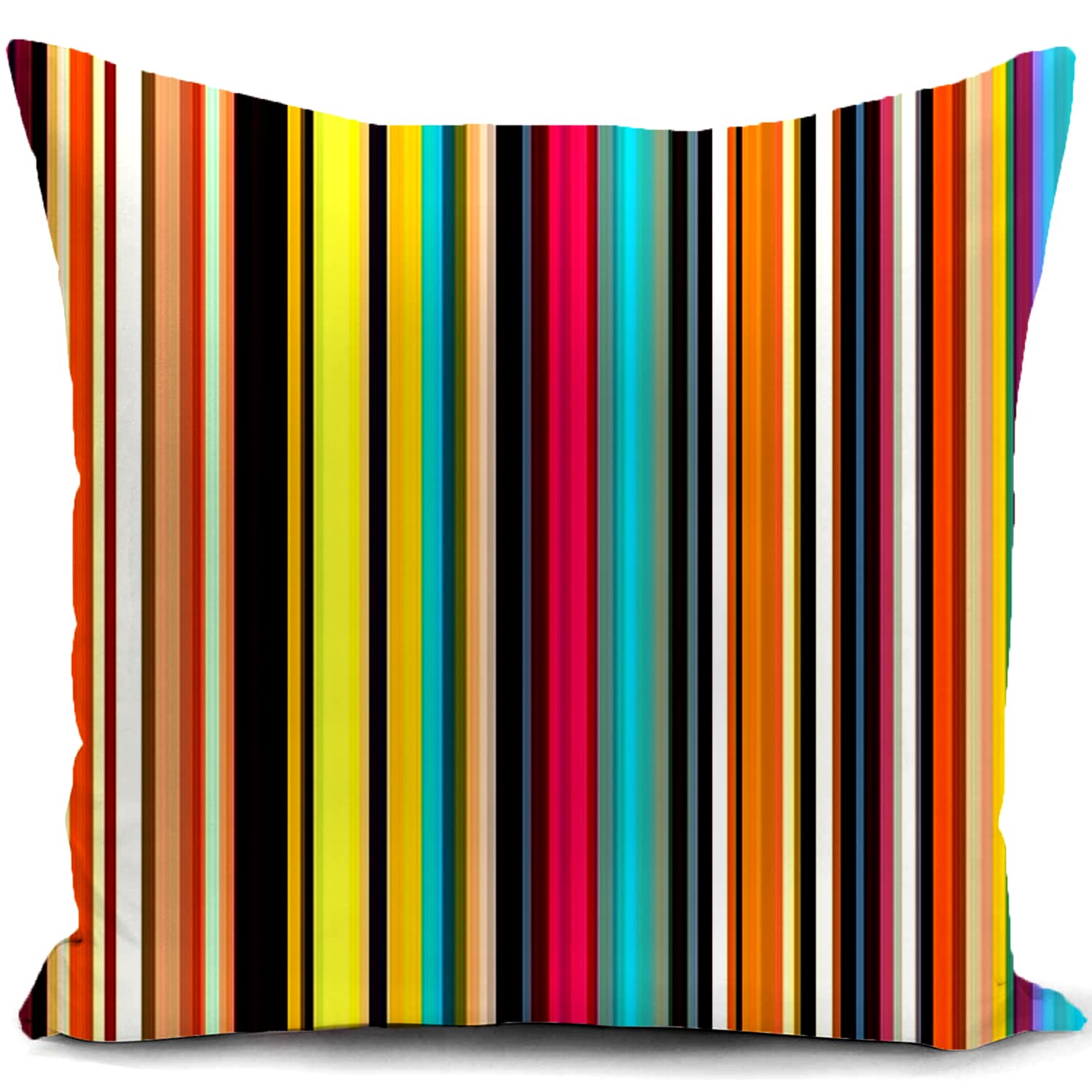 HUASHUZI Cushion Cover Colorful Stripe Pillow Cover Decor Home Throw Pillow Case Decorate for Livingroom Couch Bed Sofa Gifts 18"x18"(45x45cm)