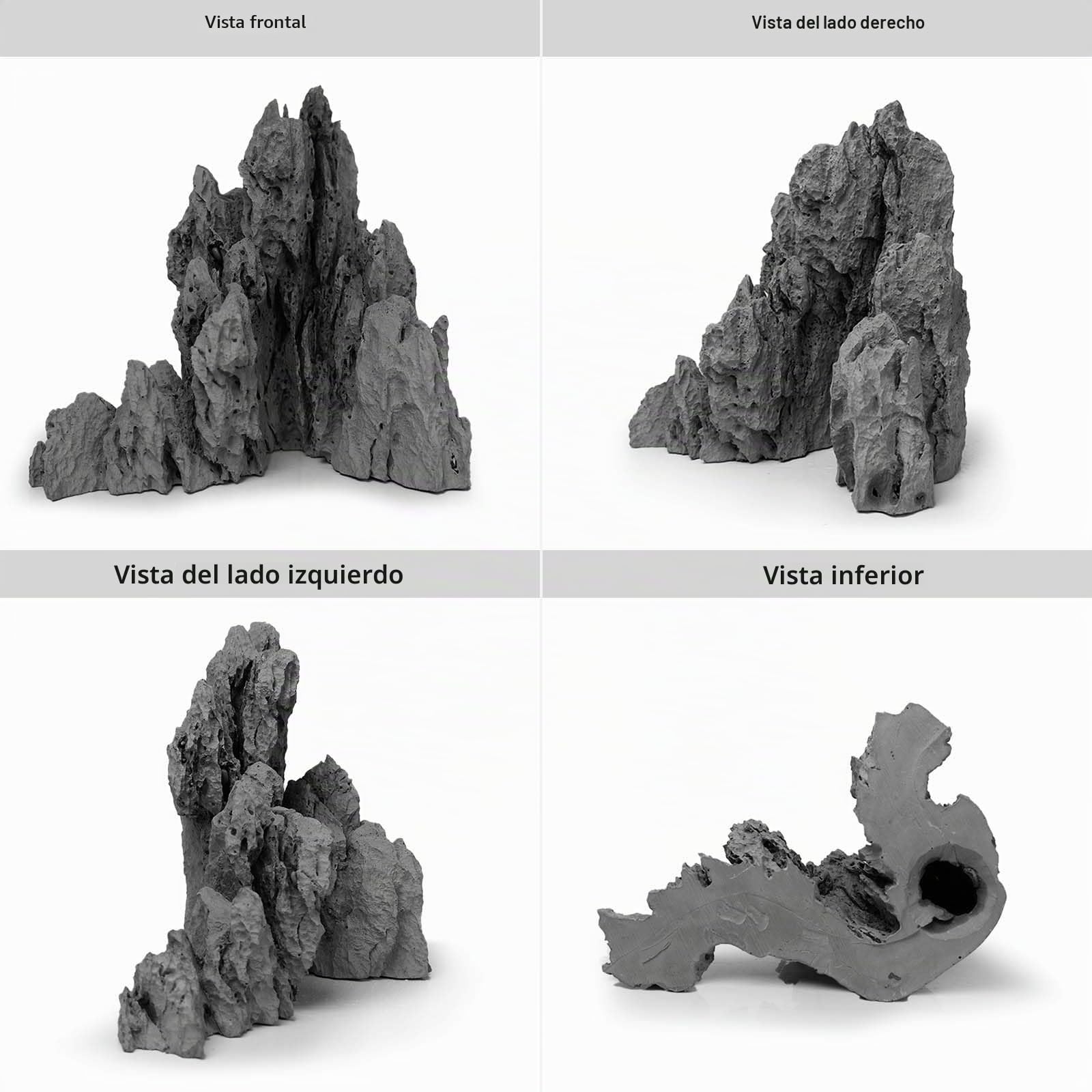 FZONE Piedras de Acuario Mini Paisaje con Piedra Seiryu de Resina pH Neutro Rocas para Acuario para Aquascaping