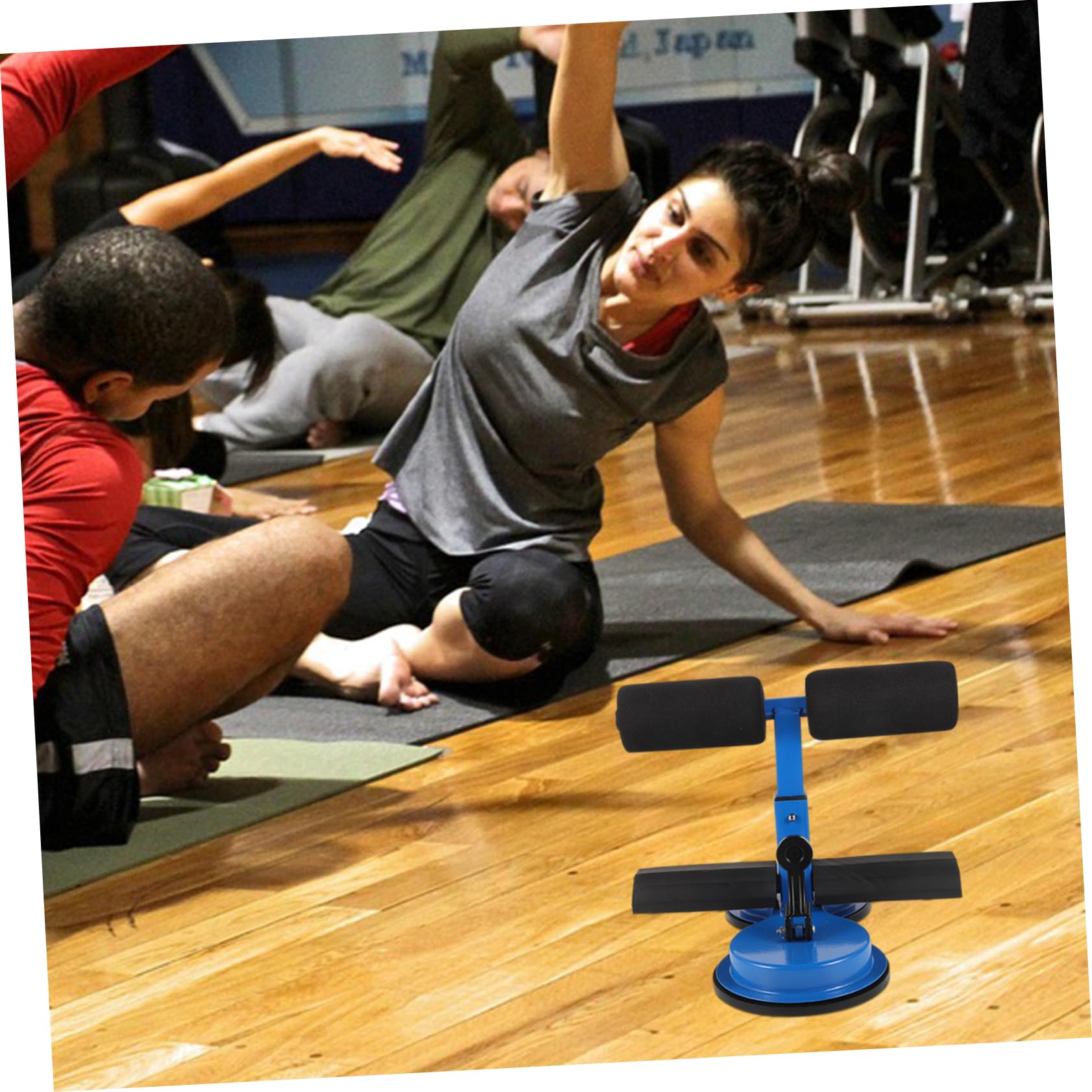 WOONEKY Sit up Aid Foot Fitness Bar Sit up Equipment Muscle Training Tool Self-suction Bar Leg Muscle Training Bar Push up Sit up Bar Sit up Device Muscle Exercise Machine Sit-up Bar
