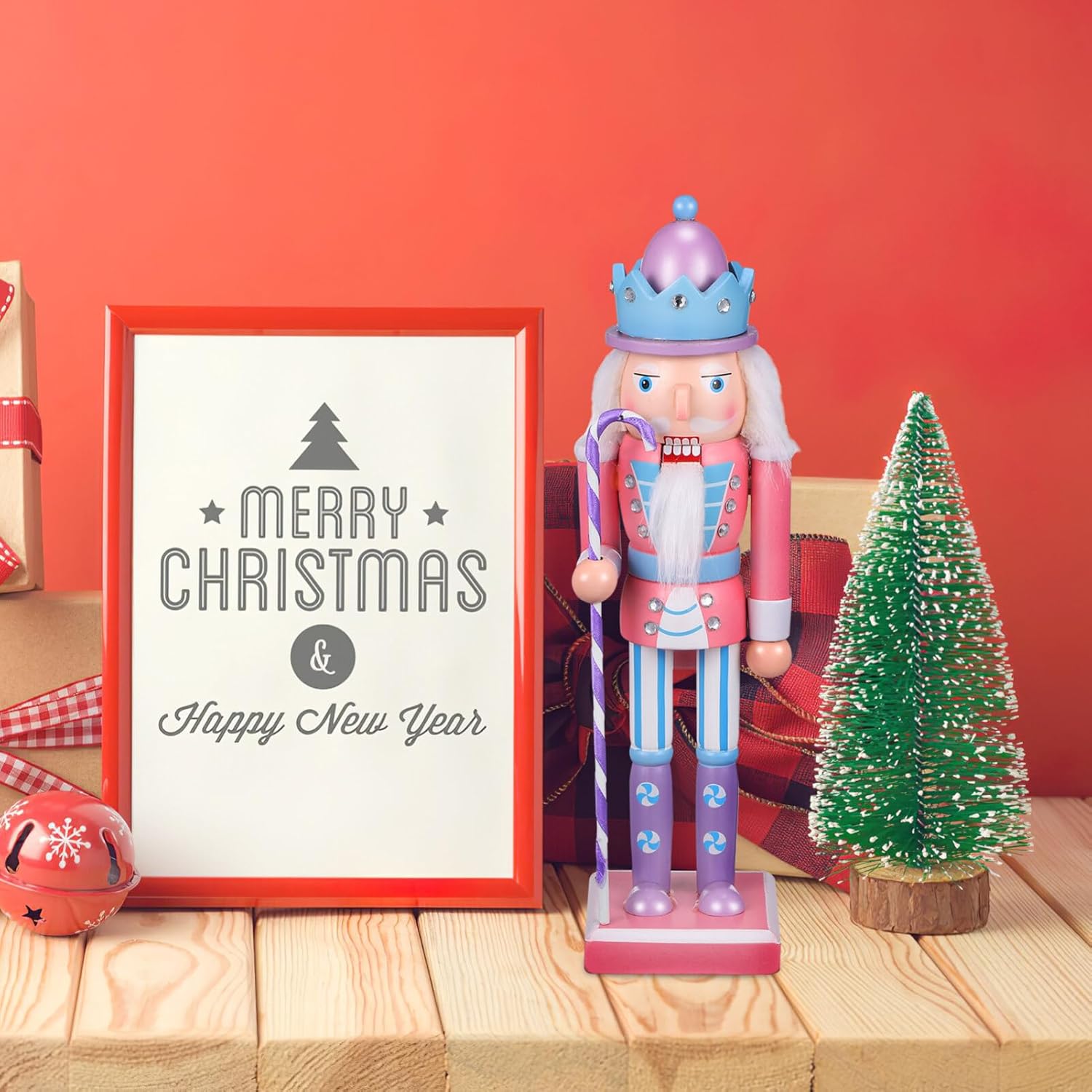 VICASKY 10 Inch Pink Nutcracker Christmas Decor Christmas Tree Outside Nutcracker Christmas Decor Nutcracker Decor Nutcracker Pink Nutcracker Christmas Decor Nutcracker Stuffy Outside Nutcracker