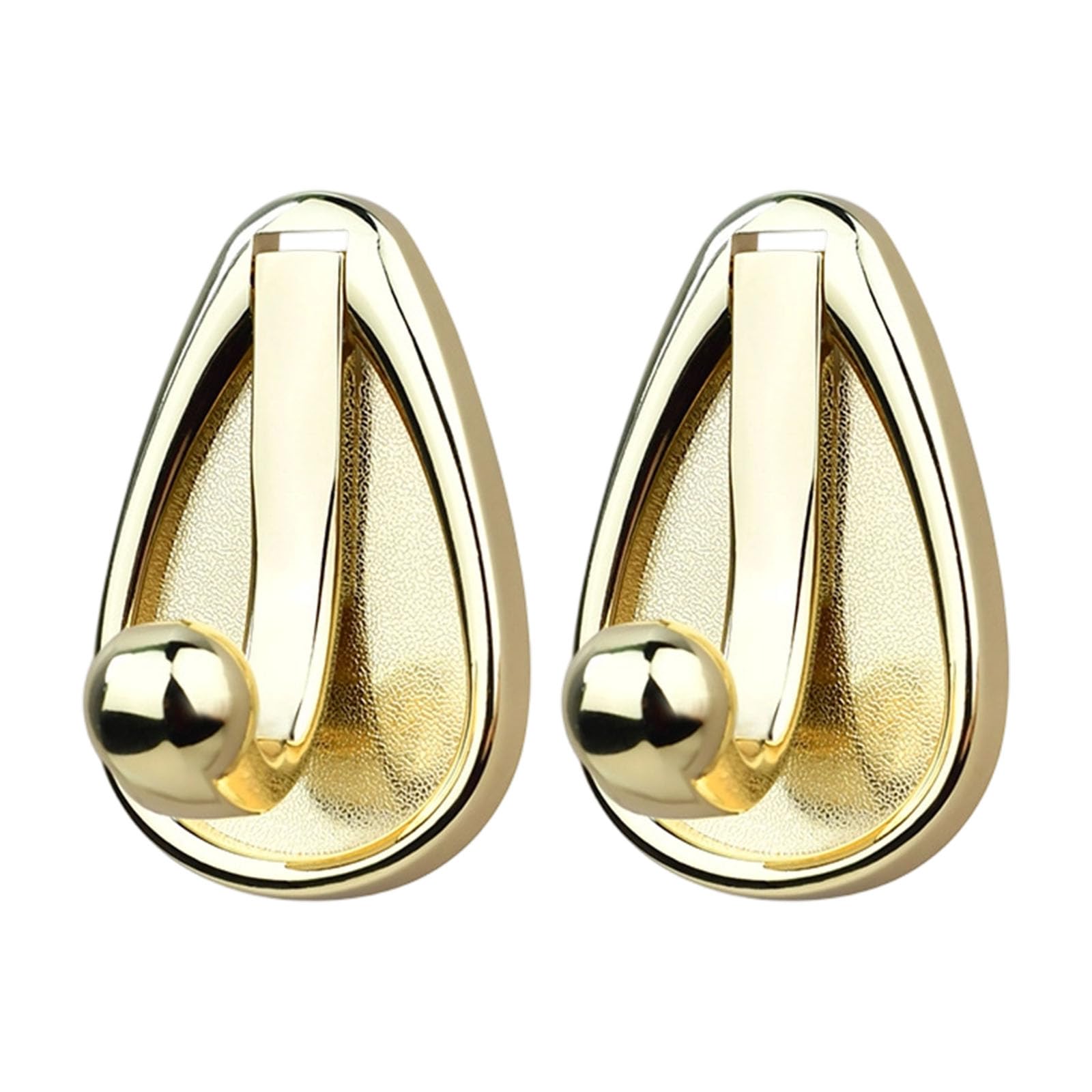 Kalttoy Bright Gold Simple Kirsite Hook For Wall Mount Heavy Items Like Coat Jackets Sturdy Clothes Hanger Wall Hook