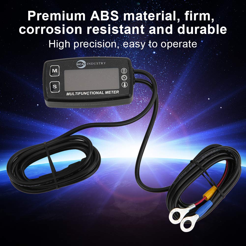 Instrumento multifunción para coche, tacómetro, temperatura, contador de horas, accesorio automático