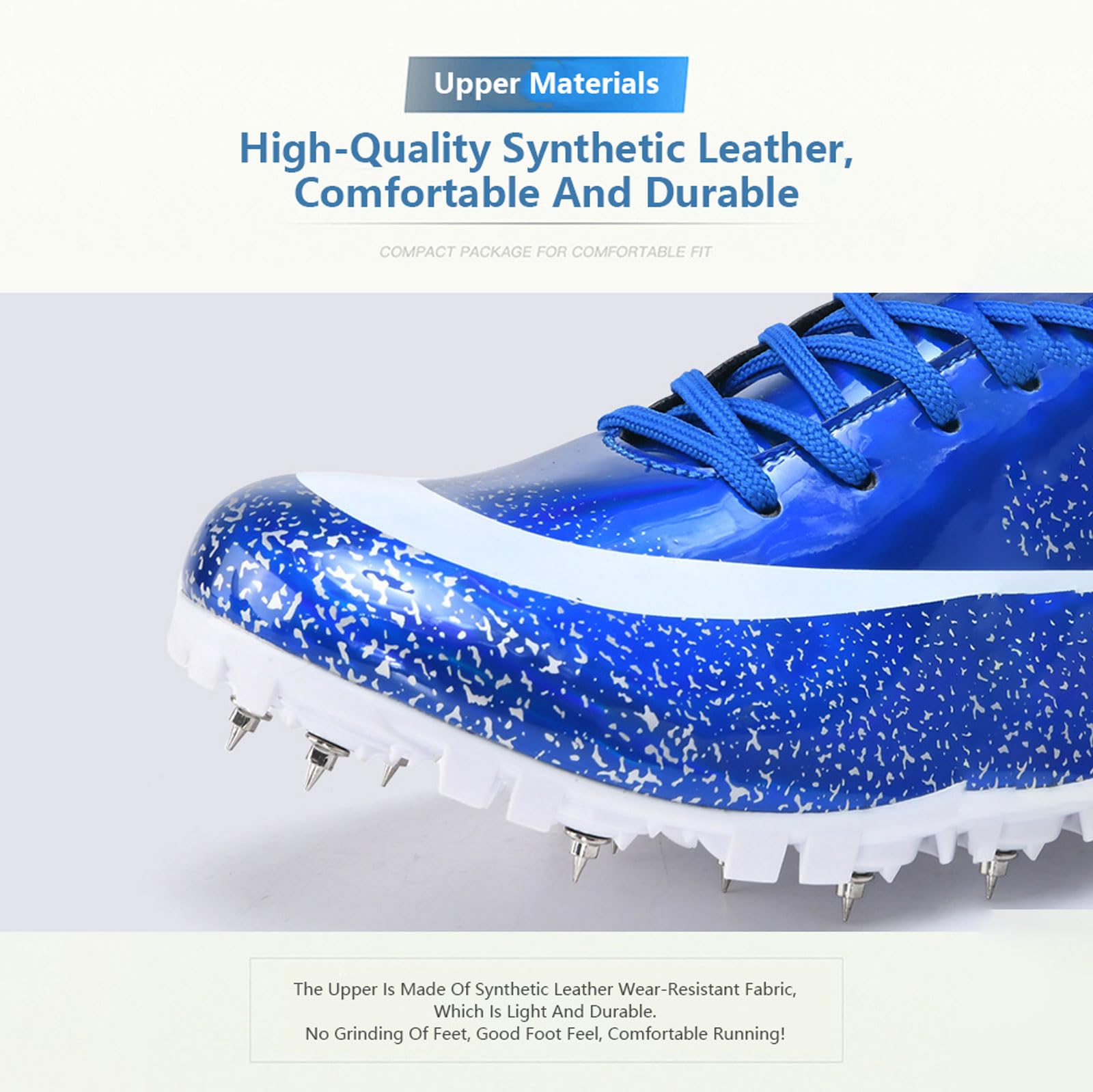 Zenithia Zapatillas De Atletismo con Clavos Zapatillas Deportivas con Clavos De,Zapatillas De Portivas para Pista Y Campo,Antideslizantes Transpirables CóModas para Entrenamiento De CompeticióN