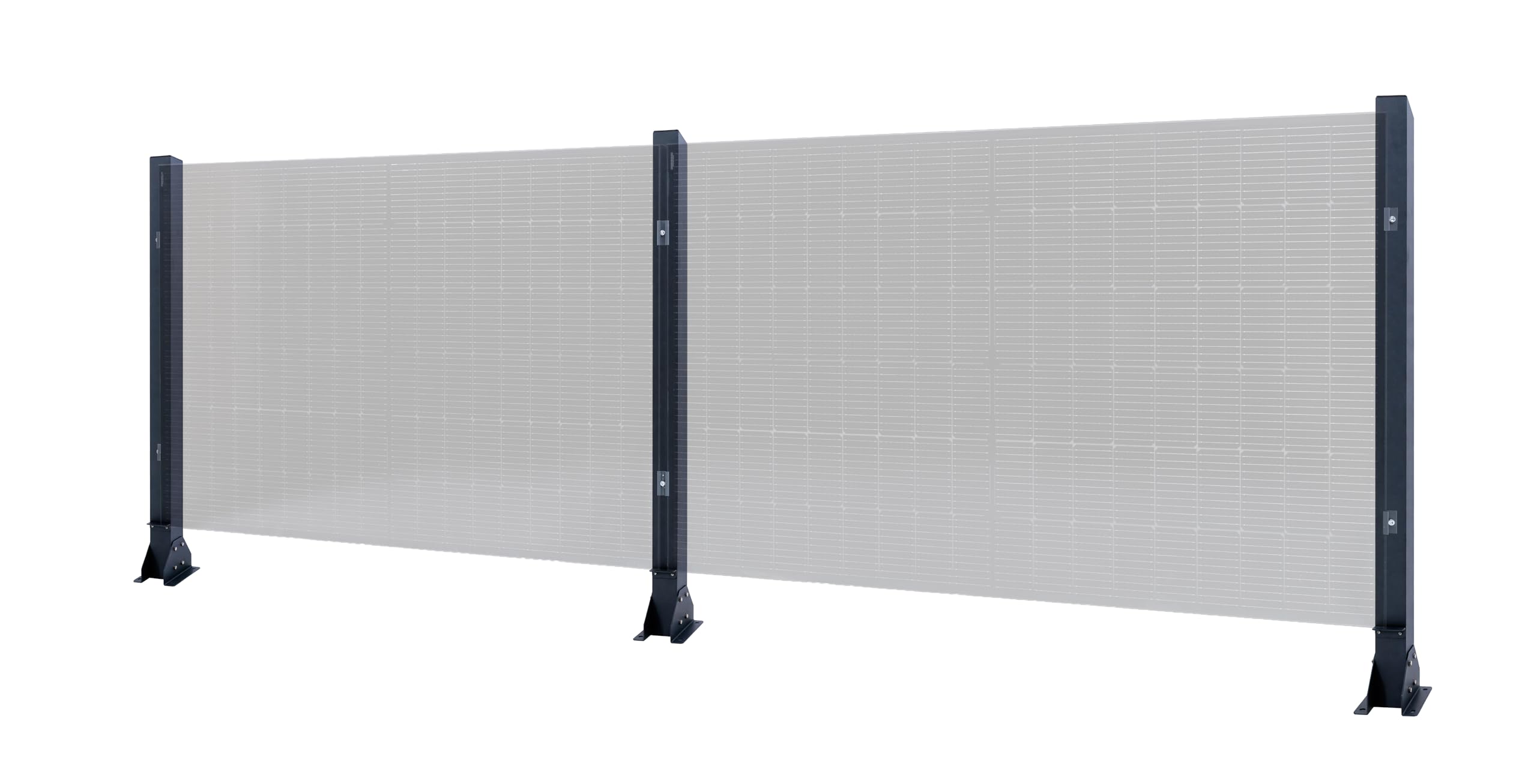 Balkonkraftwerk Halterung als Solarzaun System – Aluminium Solarmodul Halterung für 2 Solarmodule – Solar Panel Halterung für Garten & Grundstück – Für Standard & Bifacial Solarmodule
