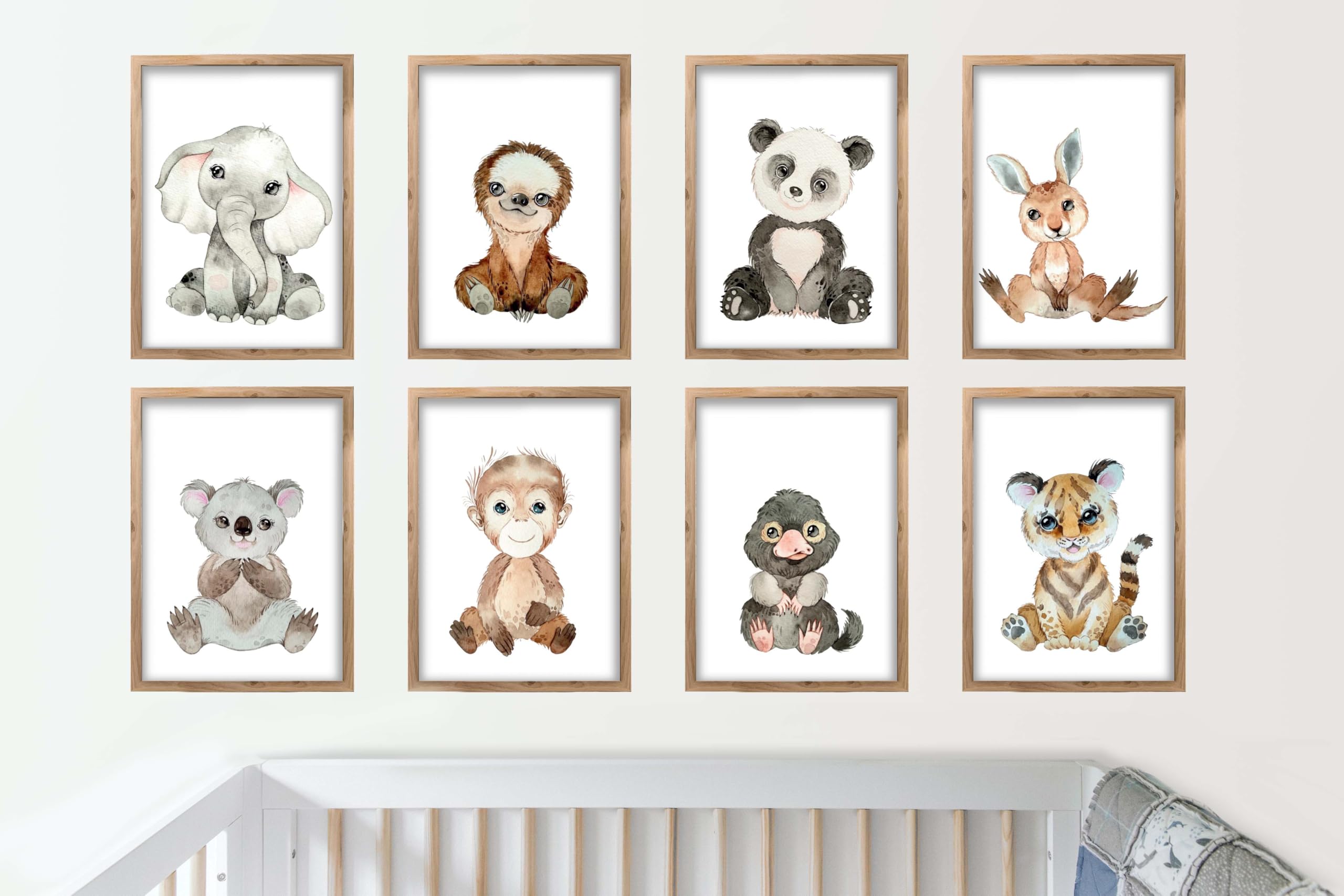 CreativeRobin Cute Animal Poster Set for Children's Room I Baby Room Decoration I DIN A4, baby animals - Image 2