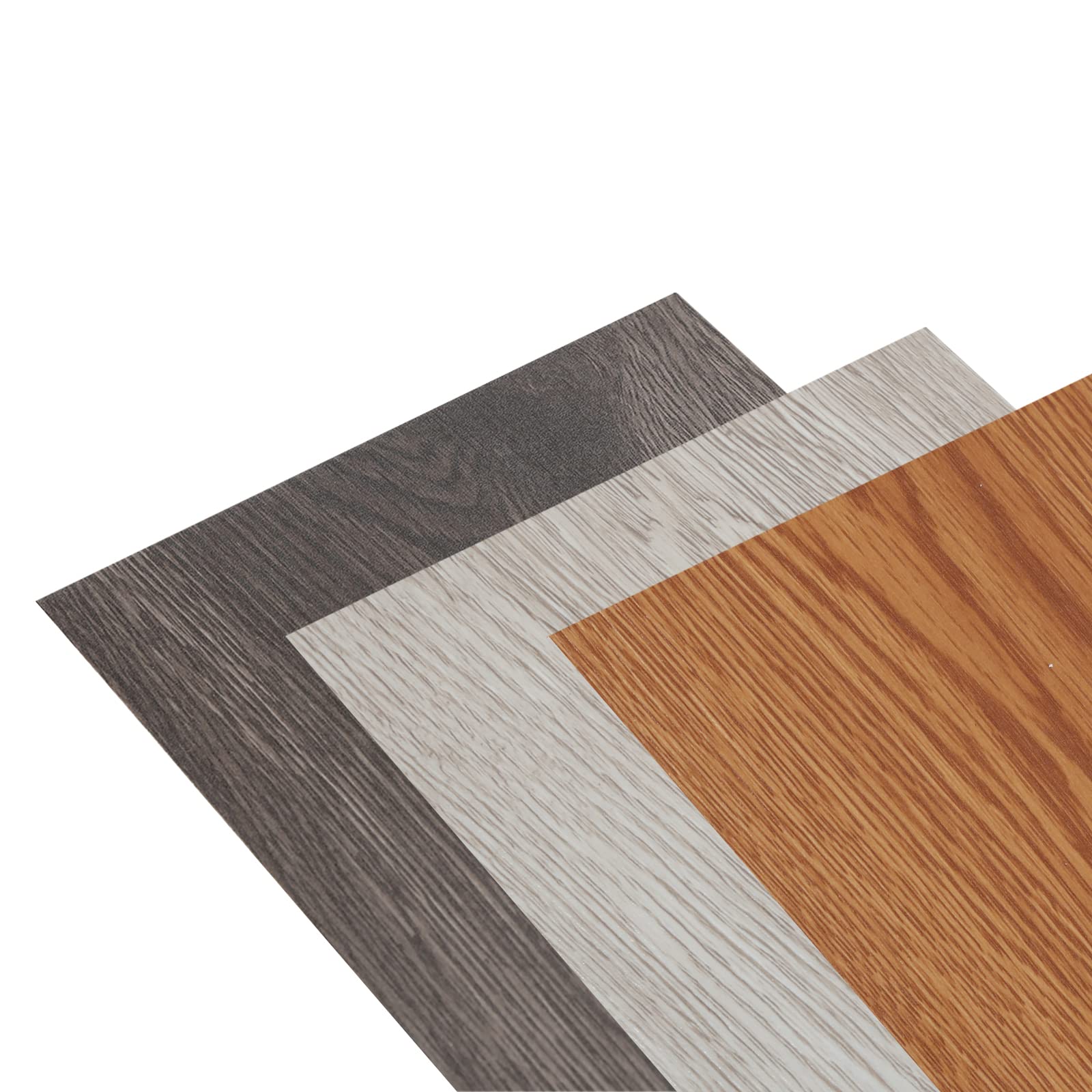 Fiqops Pavimenti in PVC, autoadesivi per pavimenti in vinile, ca. 5 m², antiscivolo, impermeabile, per pavimenti di design, pavimento del pavimento in legno (Night Oak)