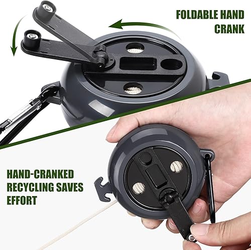 Miniatura 3 de TOBWOLF Treestand Retractable Bow Hoist, 33FT Bow & Gear Hoist for Hunting, 4MM Thickened Rope Quick & Easy Treestand Gear Hoist, Bow Hunting Gear