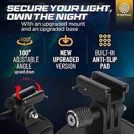 Bike Helmet Light, 8500 Lumens Bike Headlight Rechargeable, Front Bike Lights for Night Riding, 7 Modes, Wide Beam, IPX4 Waterproof Light with Upgrated Adjustable Mount Strap and Angle