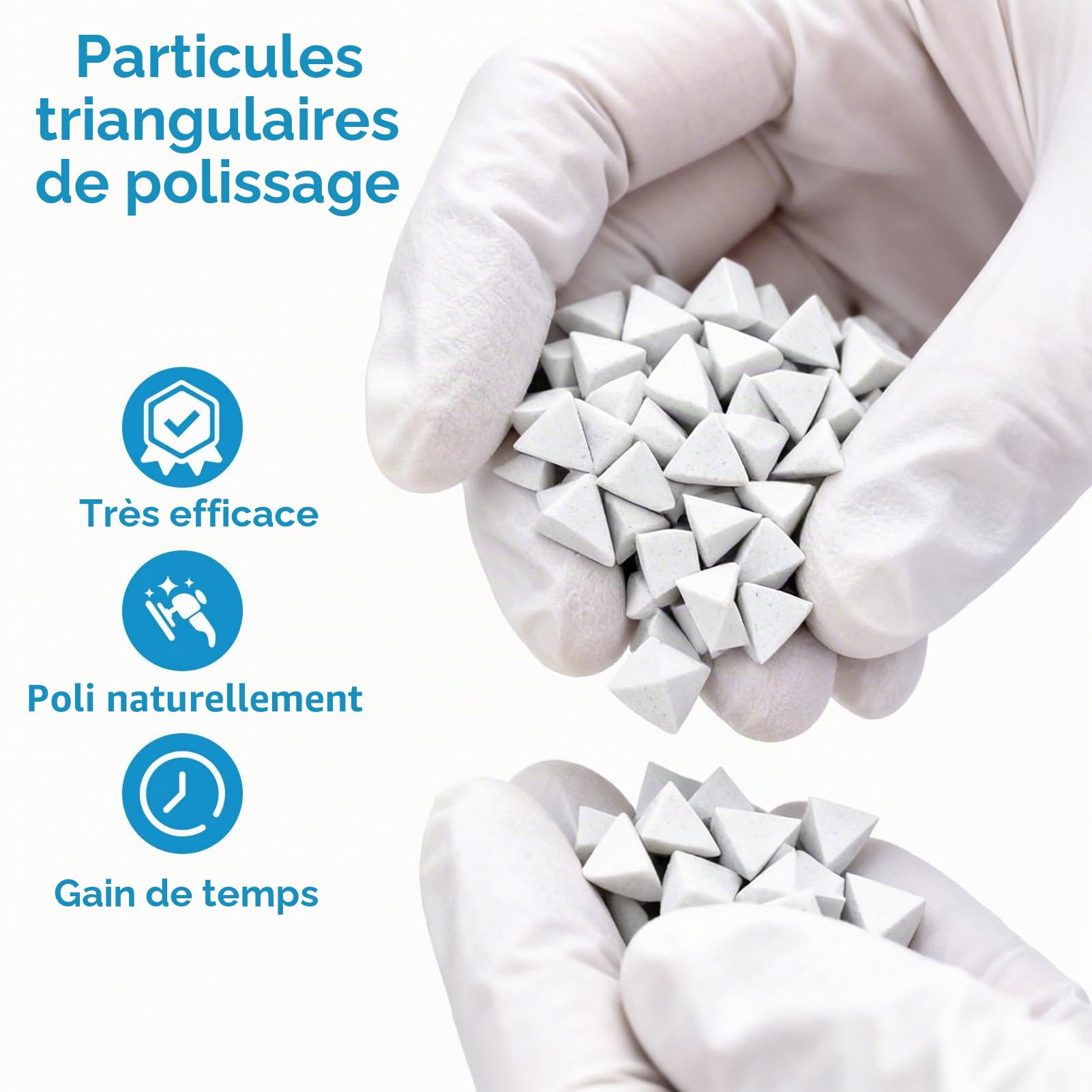 Média en céramique pour culbutage de roche, matériau de remplissage en céramique pour culbutage de roche, matériau abrasif de polissage triangulaire, support de polissage de roche