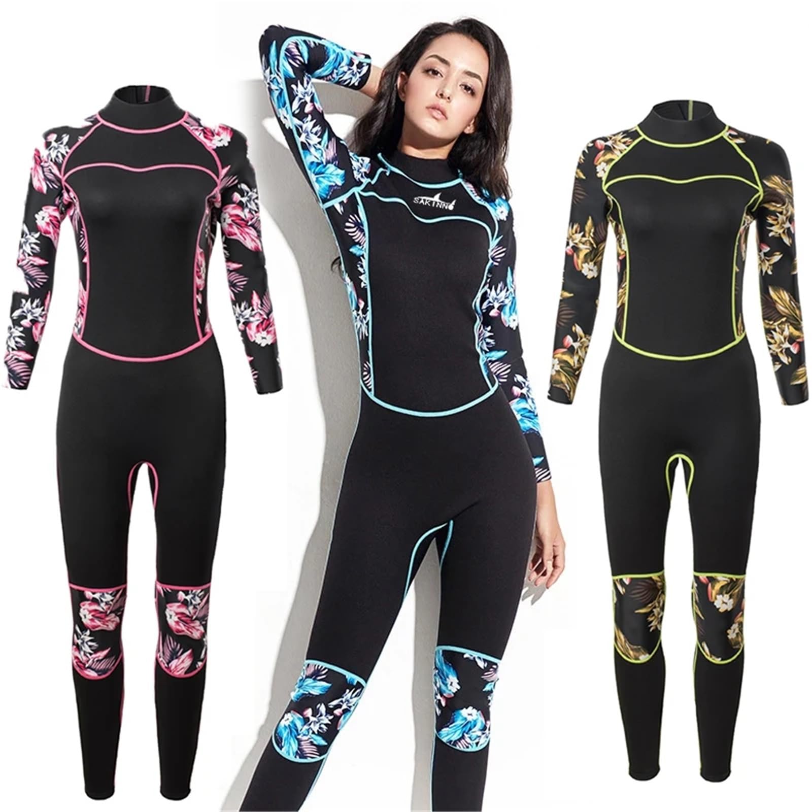 Traje de Surf Traje de Neopreno 2 mm for Mujer, Bikini Manga Larga, Traje Buceo, Surf, Trajes baño térmicos Deportivos