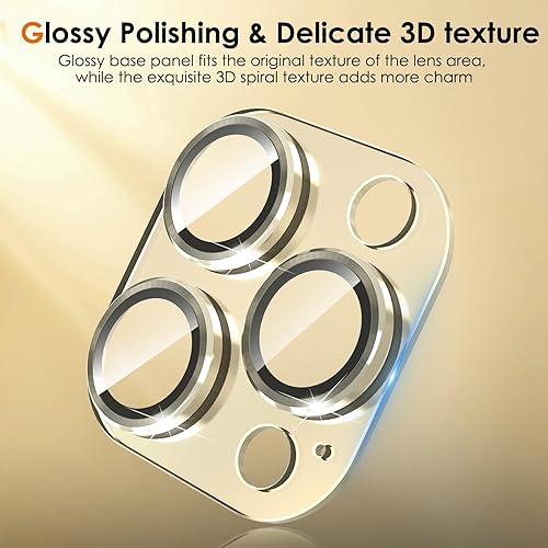 Miniatura 5 de Protector de lente de cámara para iPhone 14 Pro y iPhone 14 Pro Max, anillo de metal 3D, protector de lente de vidrio templado HD con panel pulido