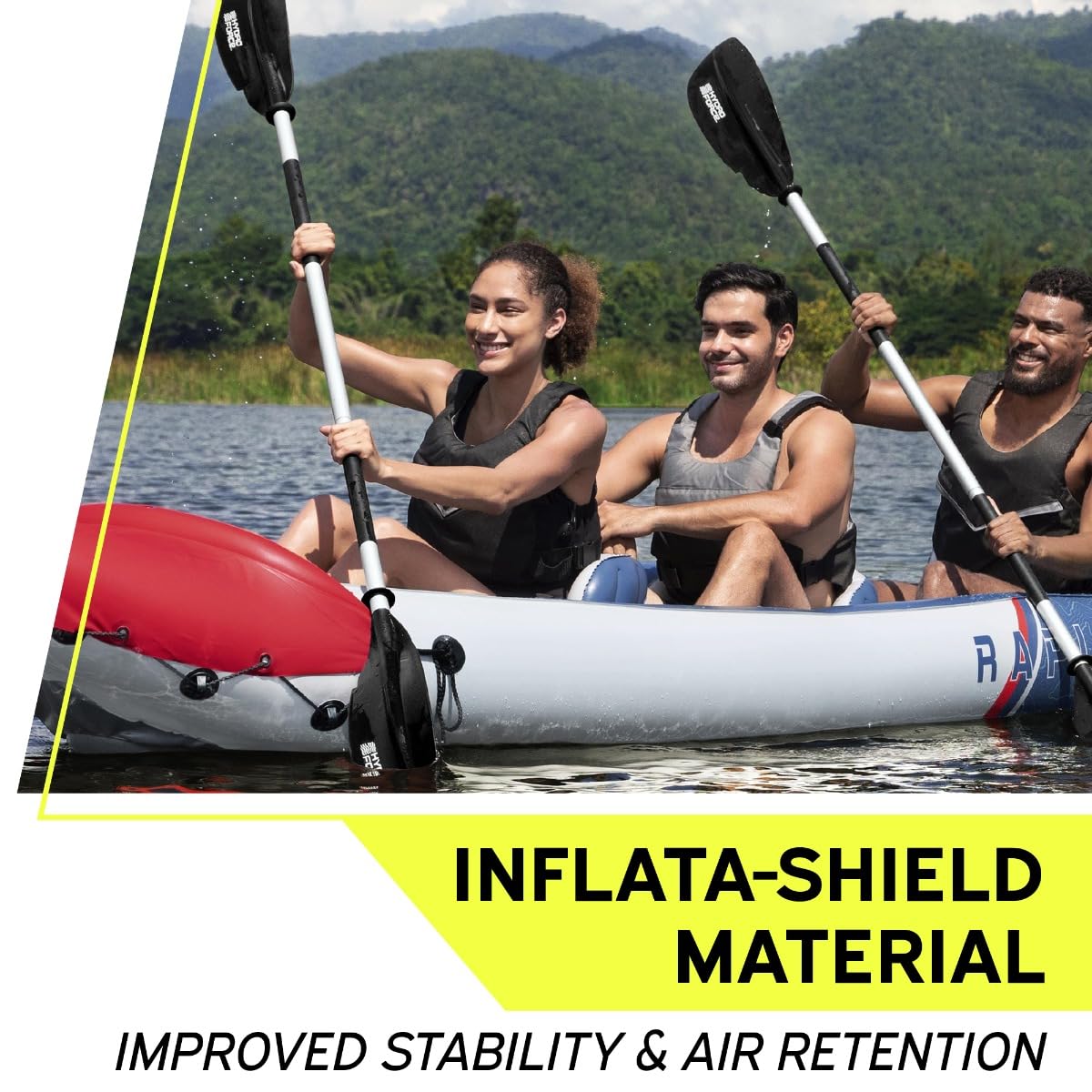 Bestway Hydro-Force 3 Person Inflatable Kayak Set with Aluminium Oars