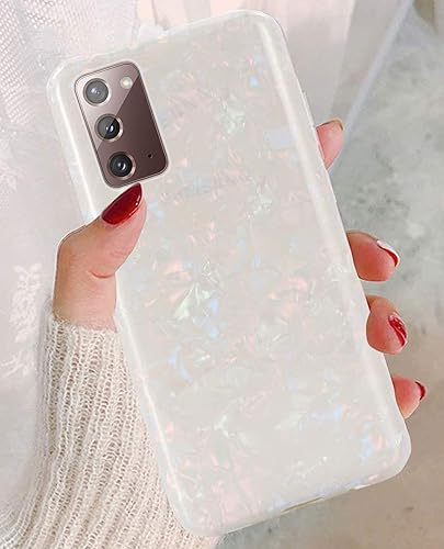 Miniatura 6 de J.west Funda para Galaxy Note 20 5G de 6.7 pulgadas, diseño de ópalo brillante con purpurina perla, translúcida, transparente, resistente, delgada,