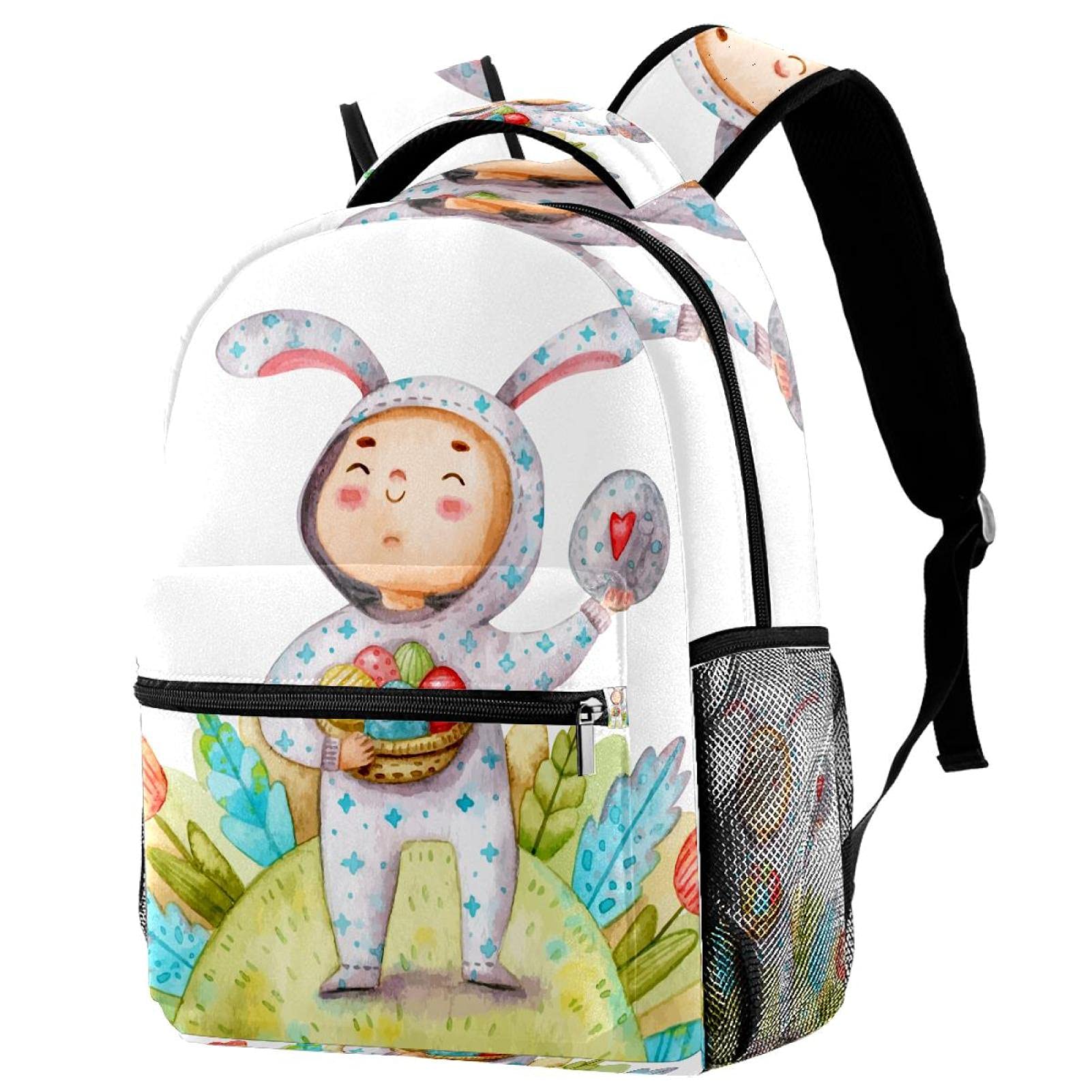 Sac à dos décontracté Multicolore 8 à motif feuilles d'été grand compartiment