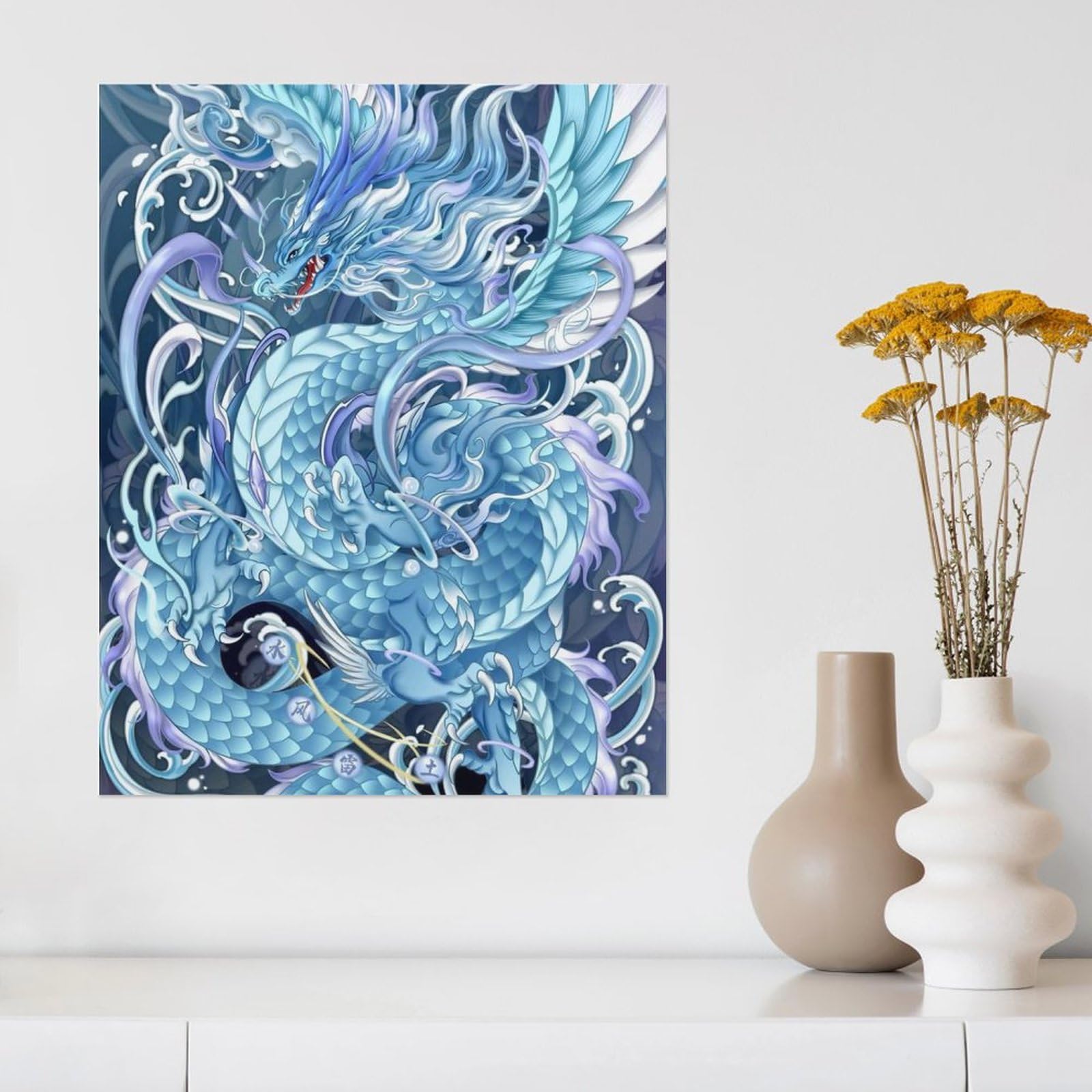 シルク水墨画 ドラゴン アート 壁掛け 61rMFRusJzL._UF350,350_QL50_.jpg