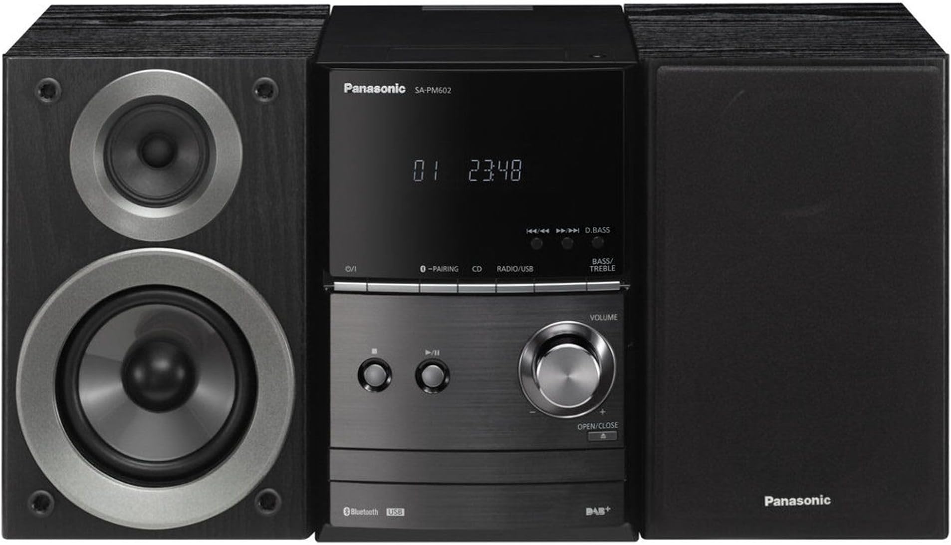 Panasonic SC-PM602 Wireless Traditional Hi-Fi Micro System, with CD player and DAB tuner, Black