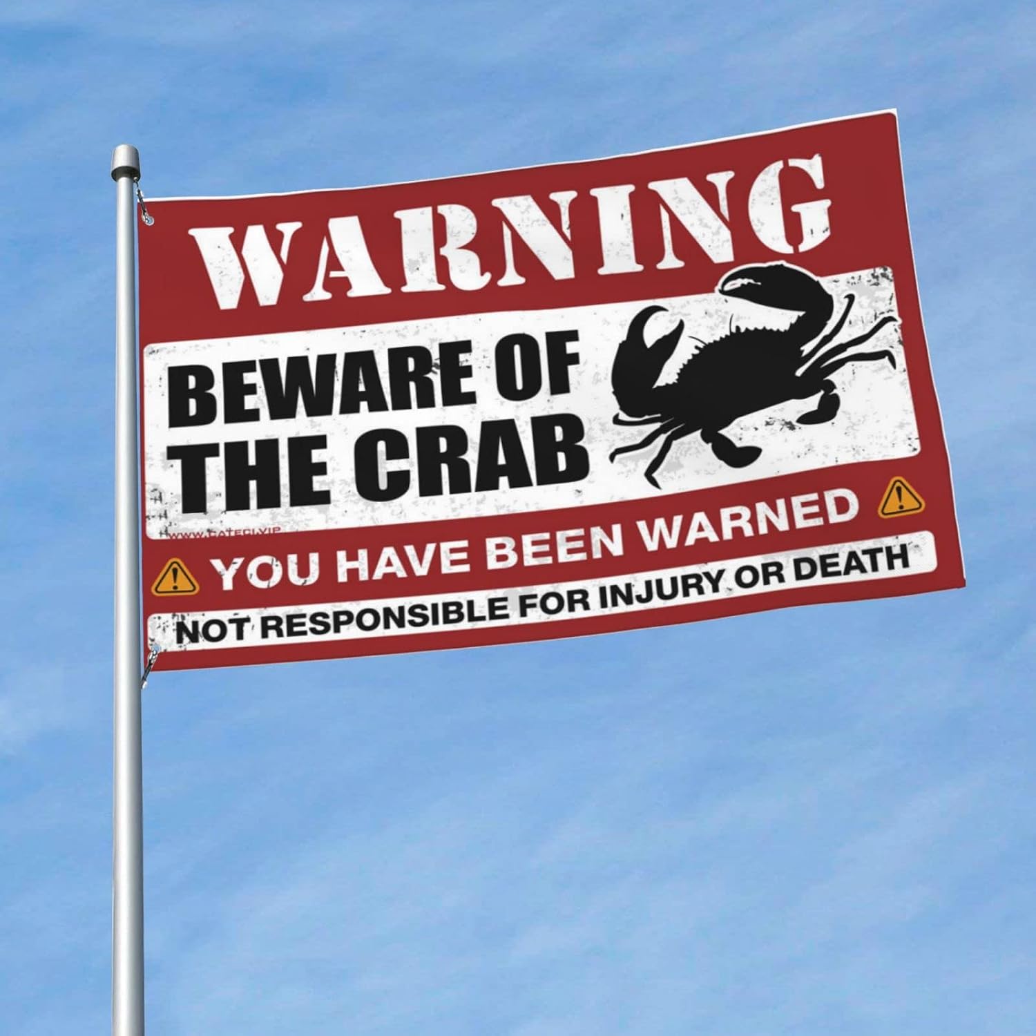 Man Cave Decor And Accessories Beware Of Crab Flag Funny Flags For Guys Men Cave Decor