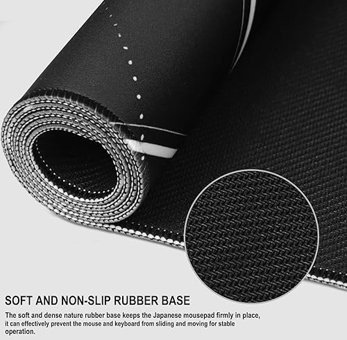 Miniatura 2 de Alfombrilla de mouse grande extendida para juegos, XXL, impermeable, para teclado de computadora, con base de goma antideslizante, borde cosido,