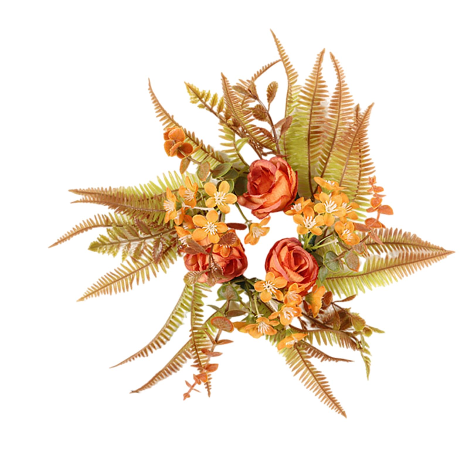 PANGBOER Autumns Table Centerpieces with Realistic Berries and Artificial Flower for Thanksgiving Decorations Thanksgiving Wreath