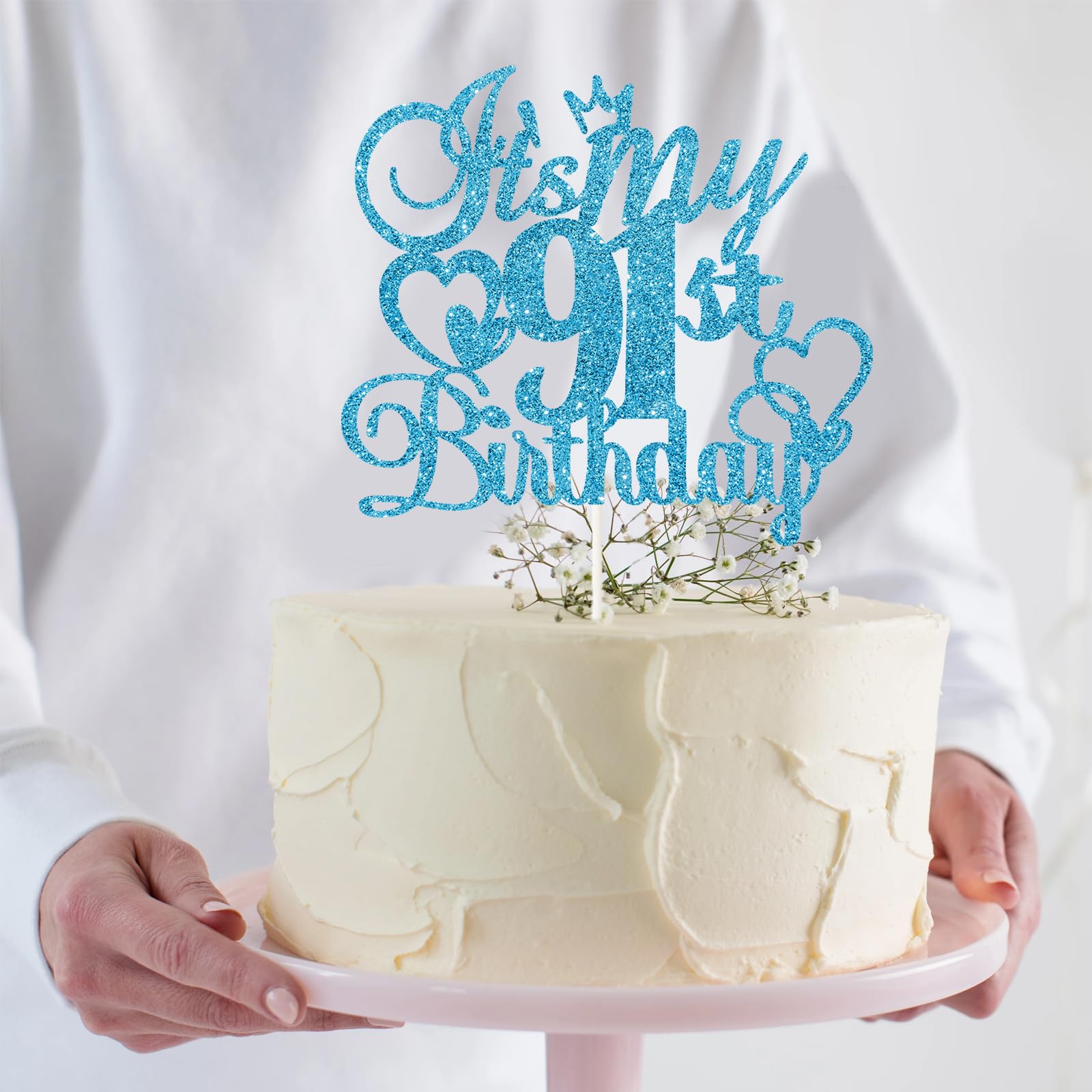 Amazon.co.jp: It's My 91歳の誕生日ケーキトッパー - ブルー