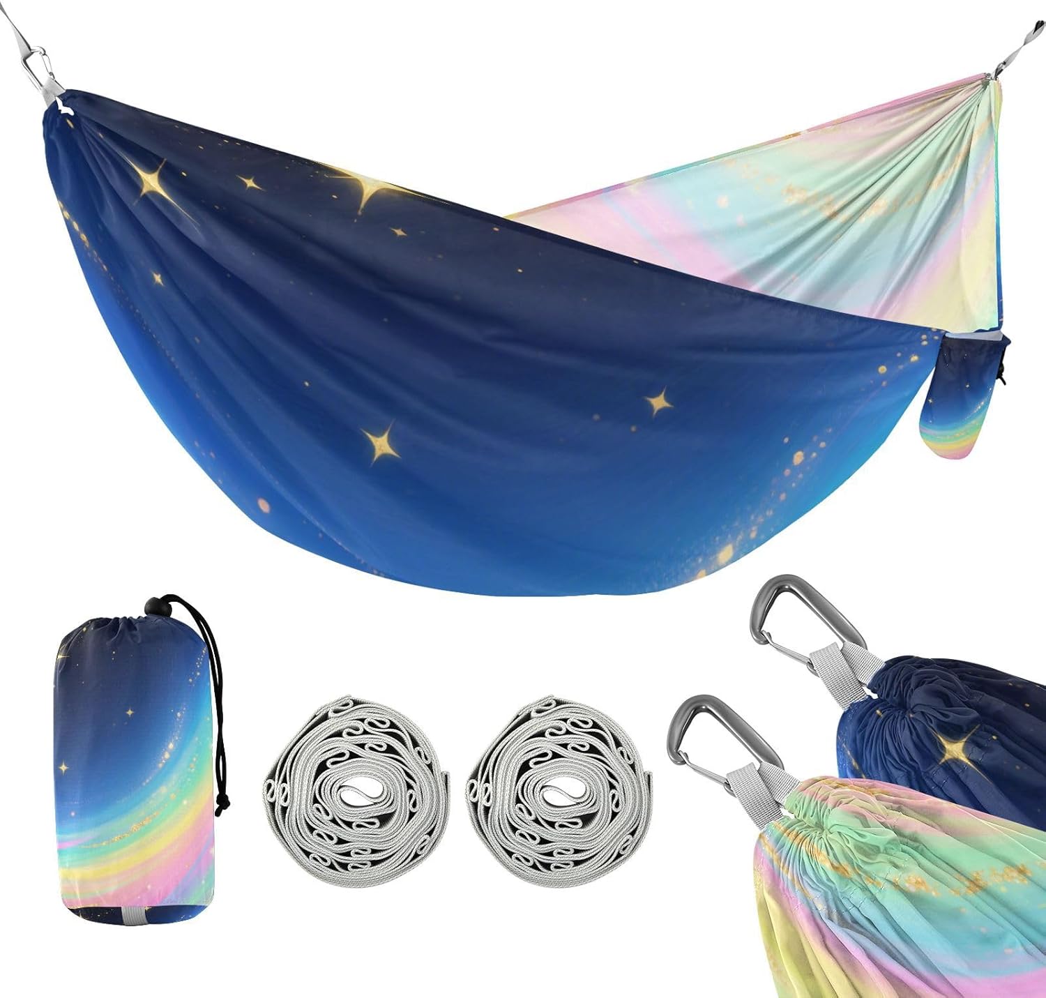 Colored Irregular Abstract Hammocks Rope Hammock for Camping Travel Accessories