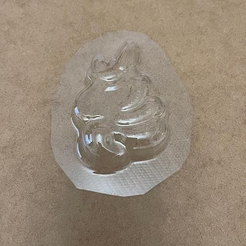 Clear Plastic Unicorn Head Mold, 73mm x 100mm x 20mm, for Bath Bombs, Chocolate, Cement, Plaster and Resin Crafting, Vacuum Forming Design