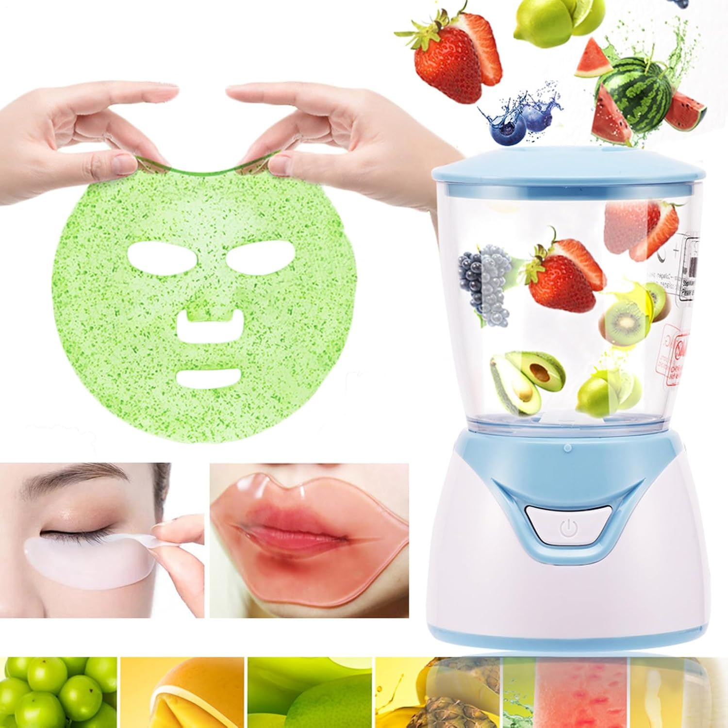 Mini DIY Face Mask Machine - Automatic Fruit & Vegetable Mask Maker with Collagen - Natural Skin Care Without Chemicals - Portable Wellness Beauty Device for Home image 4