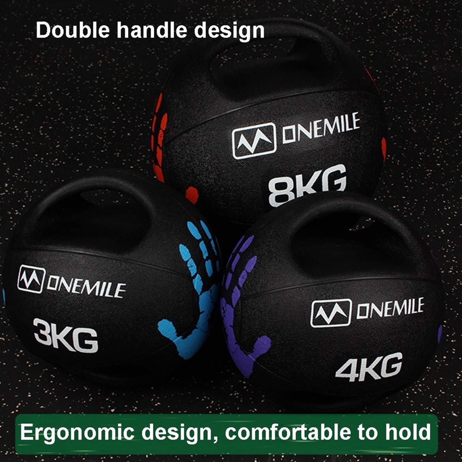 Pelota Medicinal Binaural De Goma Elástica Pelota Medicinal Pelota De Equilibrio Pelota De Fitness, Equipo De Entrenamiento Aeróbico, 2 Kg / 3 Kg / 4 Kg / 5 Kg / 6 Kg / 7 Kg / 8 Kg / 9 Kg / 10 Kg
