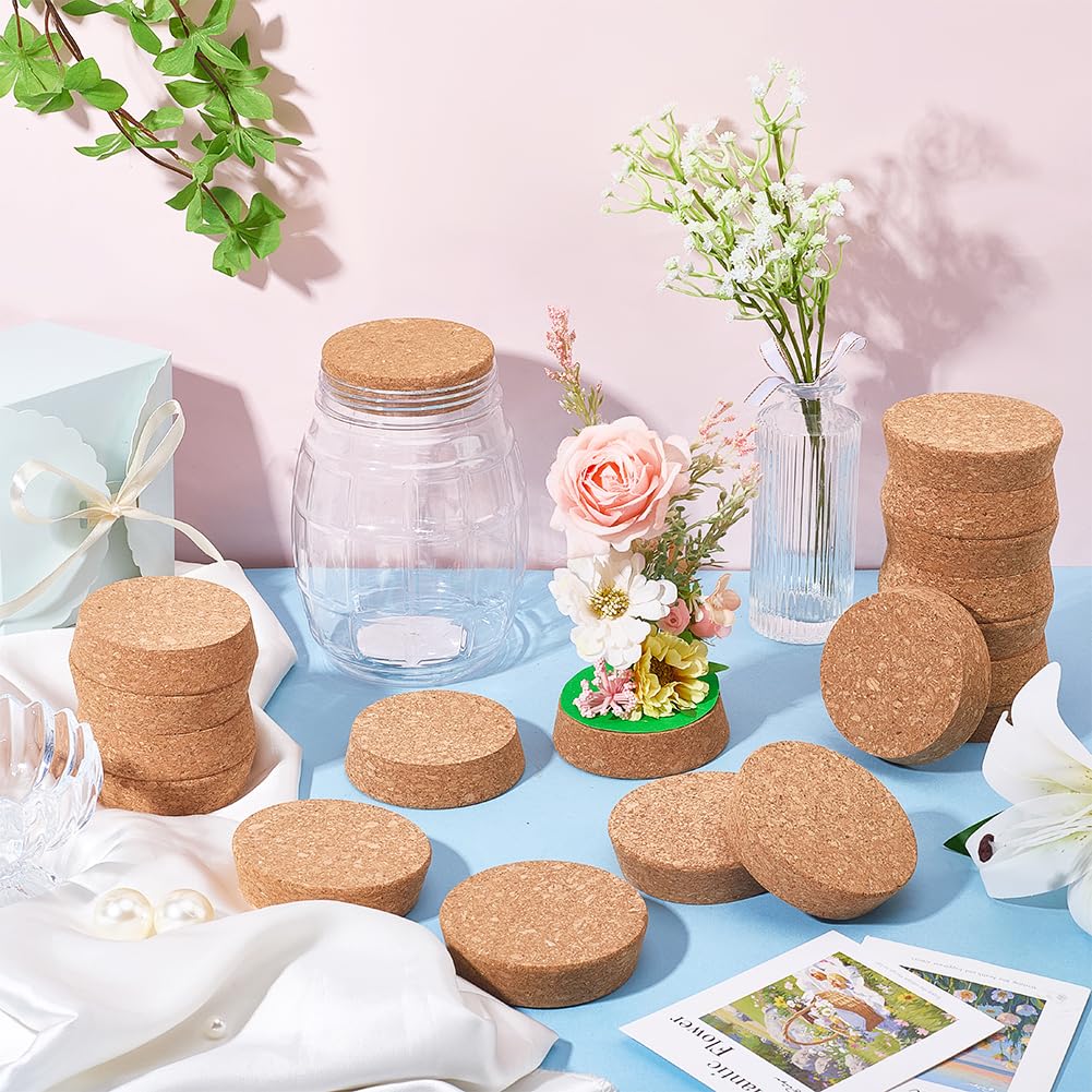 OLYCRAFT Lot de 20 grands bouchons en liège de 7,3 à 8,1 cm d'épaisseur - Bouchons coniques en liège de 2,3 à 8,1 cm d'épaisseur - Bouchons coniques en bois pour la cuisine, les mariages, les