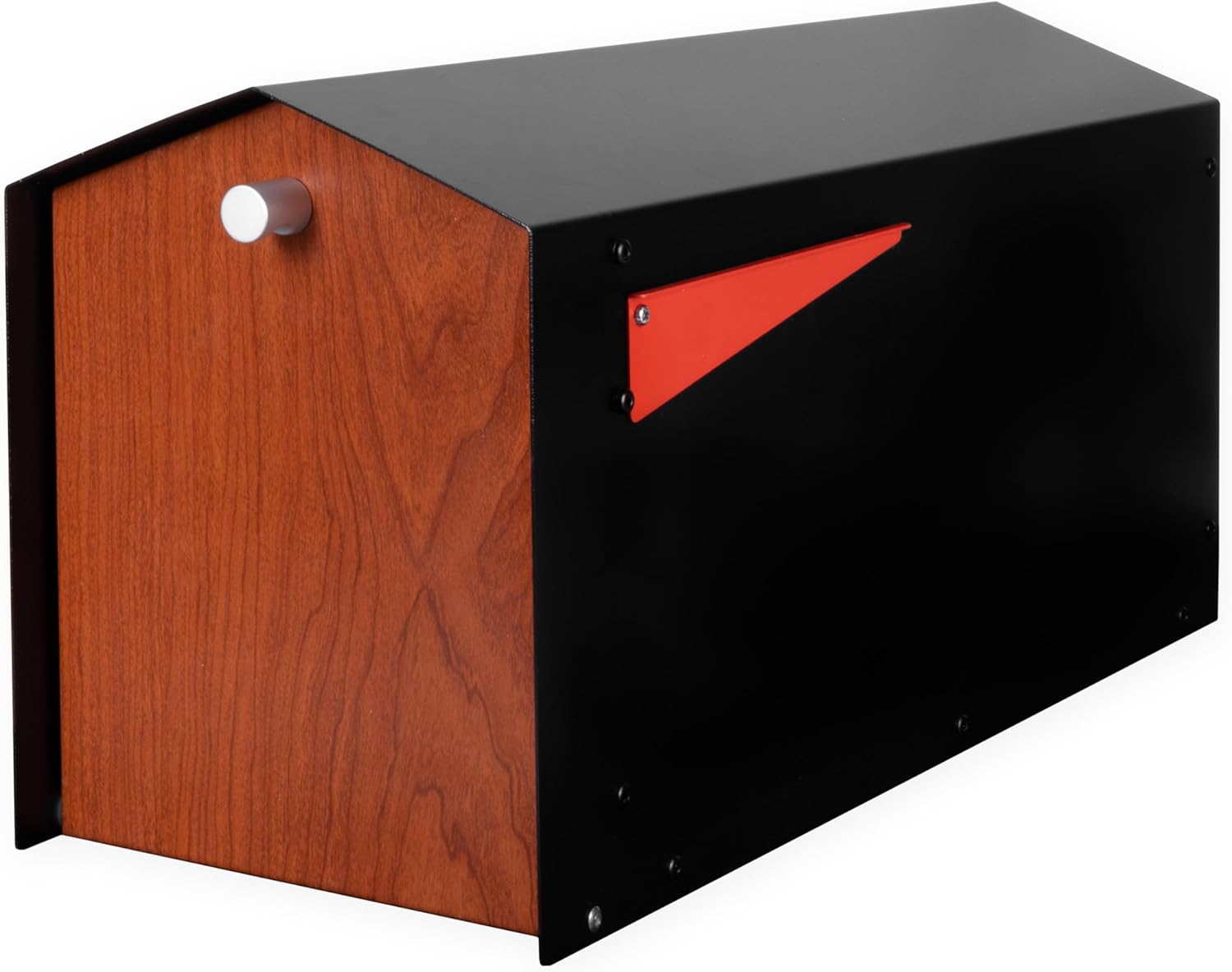 Ilyapa Modern Mailbox with House Design Post Mount Metal