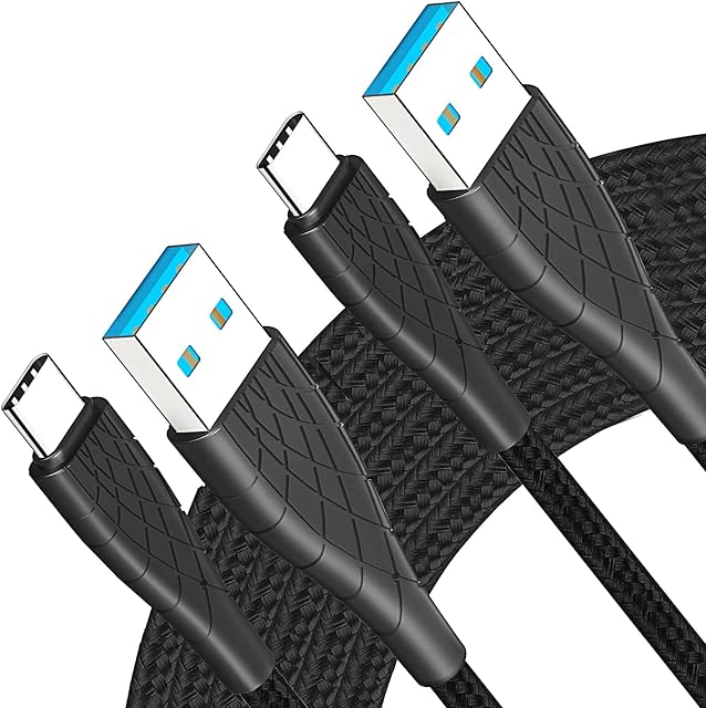 USB C Charger Cable 2M+2M for Samsung A51 A41 A53 S20 S21 S22 Plus Ultra Fe A71 5G A03S A40 A50 M11 M23 A70 Galaxy S10 S10E A8 2018,Xiaomi Redmi Note 9 Mi 10 11 10T Lite Pro,Fast Charge Charging Lead