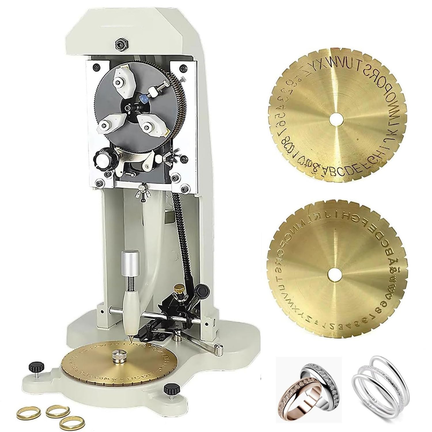Incisore manuale con quadrante bifacciale per incisione su oro, argento, rame, blocco caratteri da 1,5 mm-2,0 mm, personalizza gioielli e artigianato