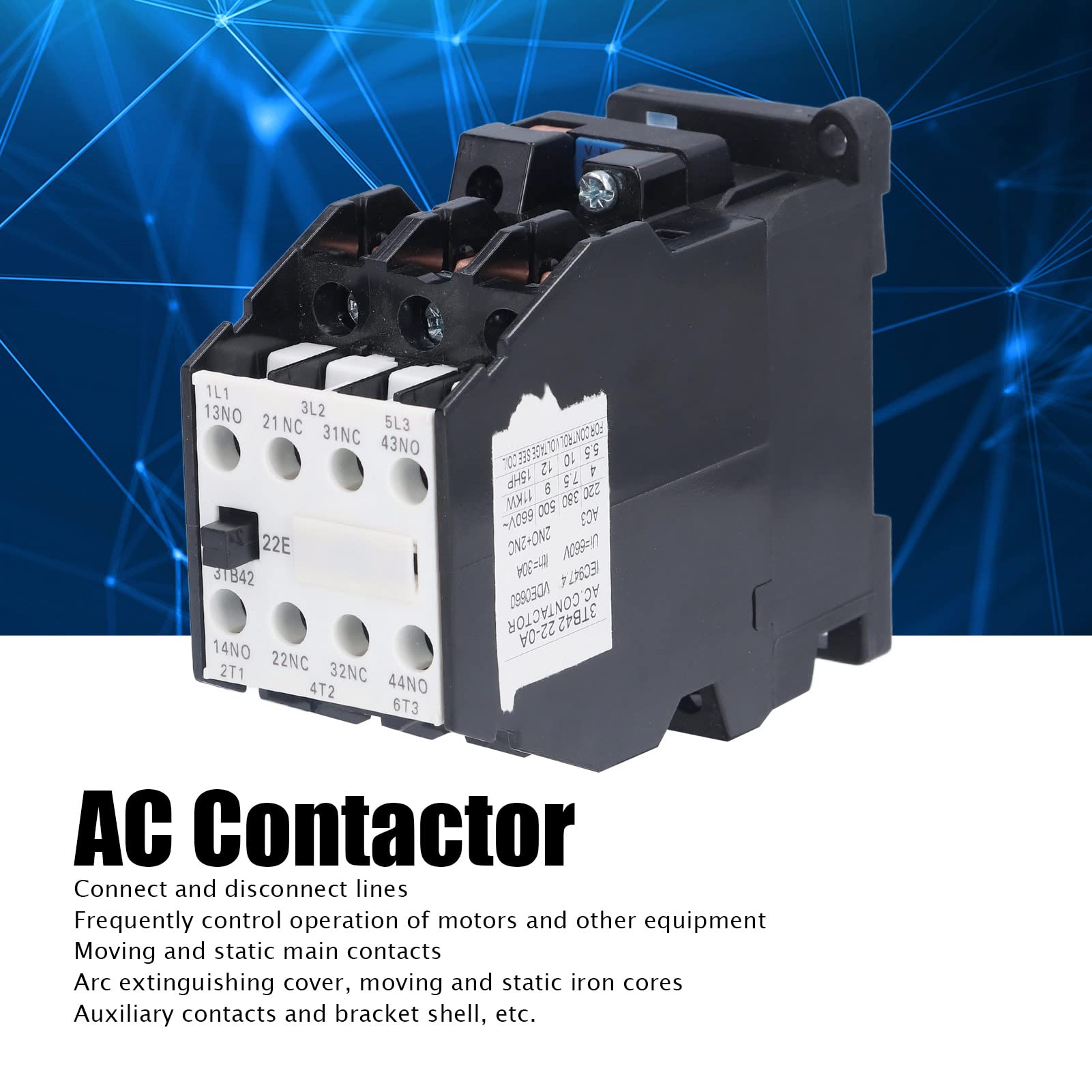 BORDSTRACT AC-Schütz 3TB40 – 9A, 2NO+2NC, DIN-Sc Produktbild-Vorschau 5
