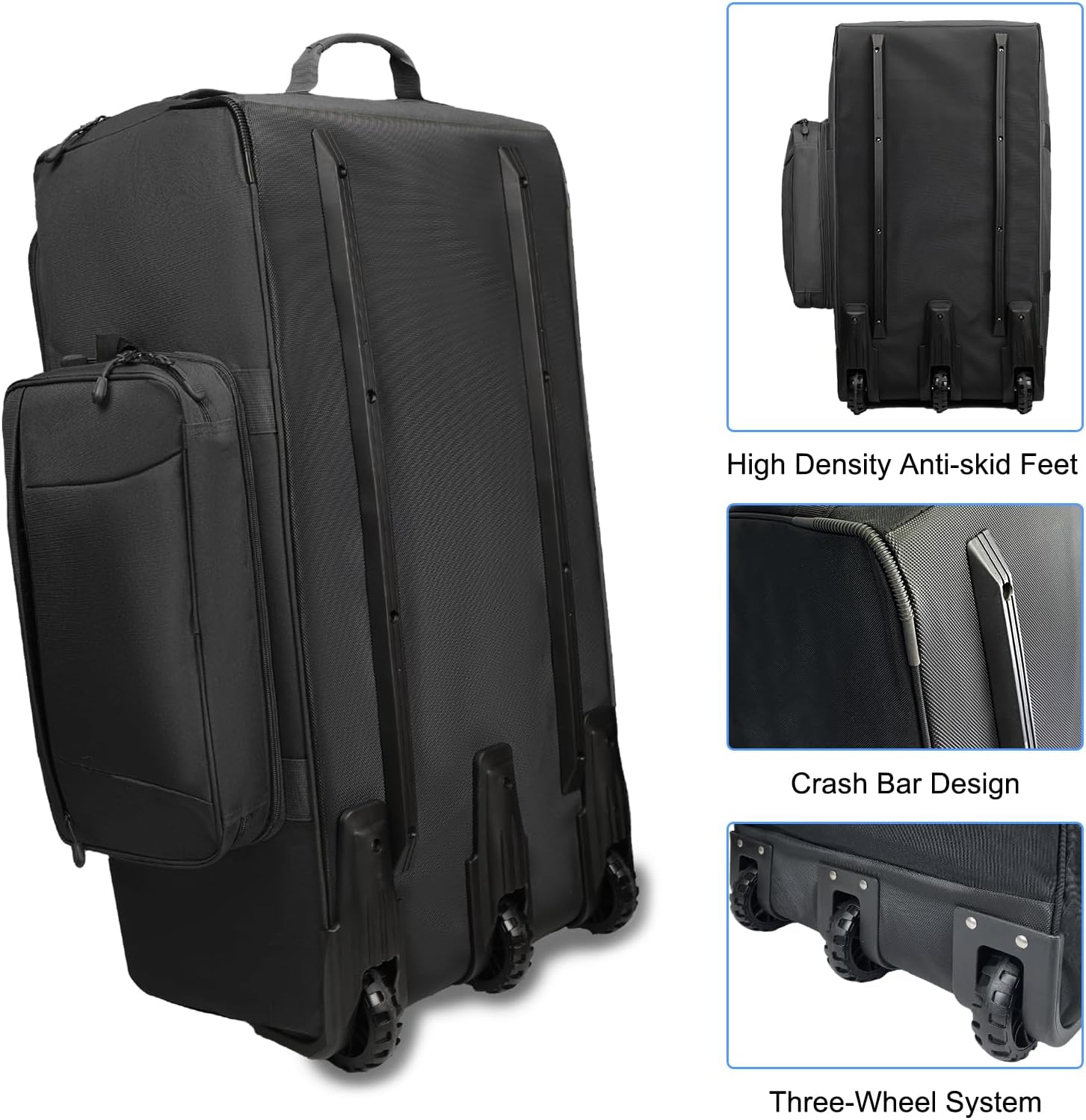 WOLT 120L Rolling Duffle Bag with Wheels, Large Deployment Military Bag, Wheeled Heavy Duty Luggage for Travel, Camping - Image 5