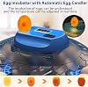 Incubators for Hatching Eggs, Eggs Incubator with Automatic Egg Turning and Auto Water Adding with Egg Candle, Incubator for Chicken Eggs with 2 Egg Trays