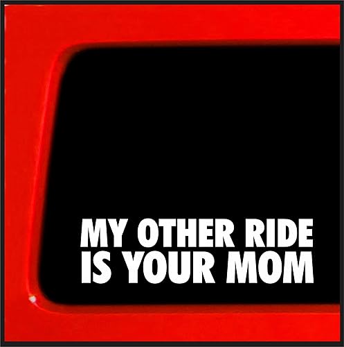Sticker Connection Adhesivo My Other Ride is Your Mom  Calcomanía divertida de precaución para automóvil, camión, ventana, laptop, pared, 1.9 x 7