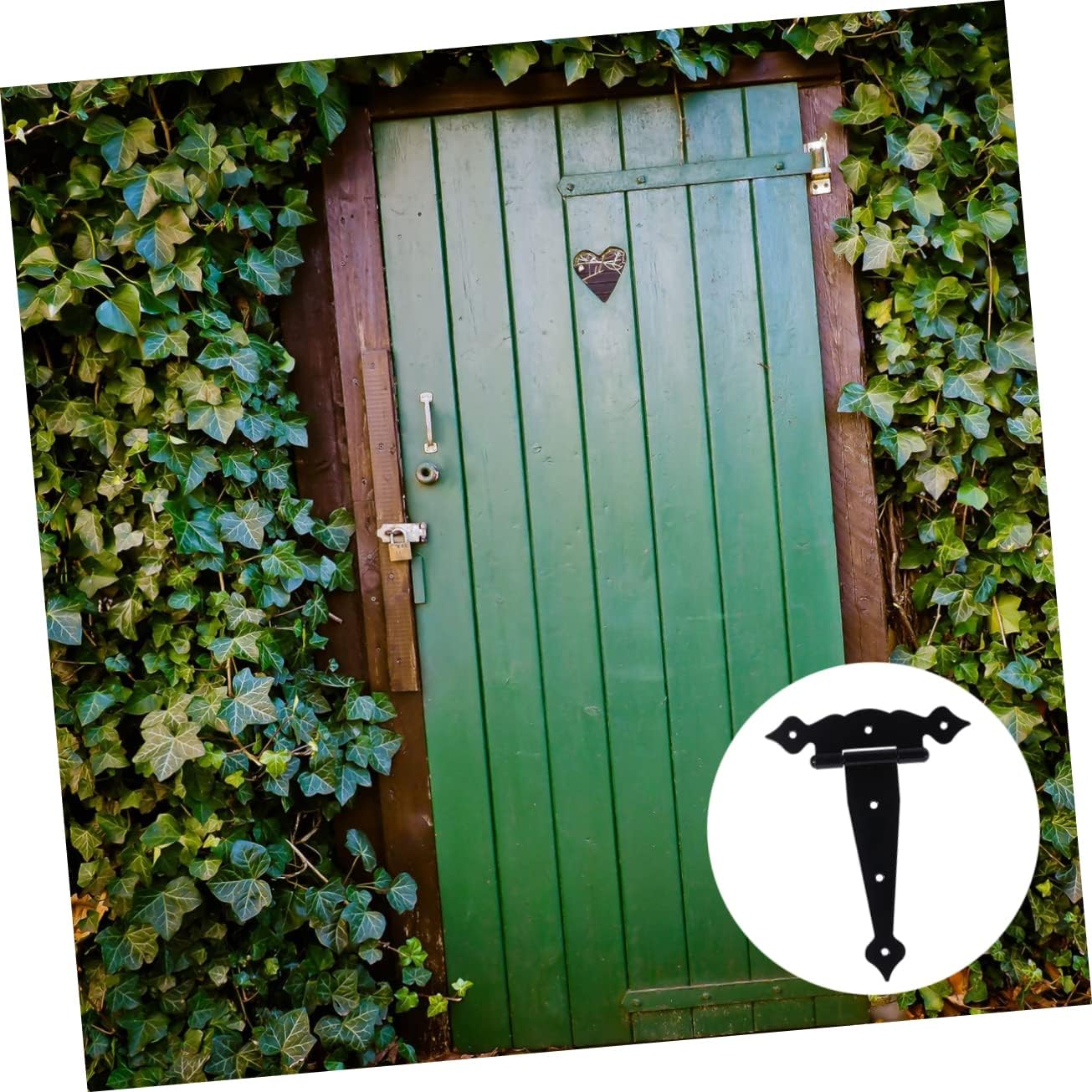 LIFKOME 3pcs Heavy Duty Hinges Iron Decorative Gate Hinges for Doors Sheds and Barns Rotation Easy Installation for Projects and Outdoor Use