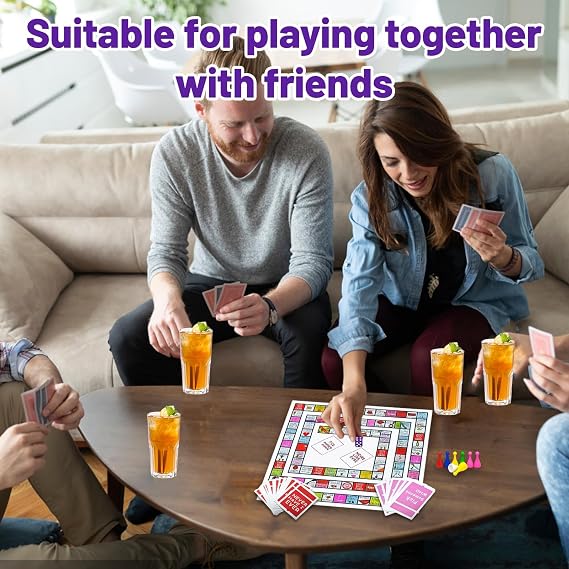 Misheard Music & Tipsy Land Board Game for Adults - Hilarious Party Games for Groups, Fun Adult Party Games for 2-8 Players - Board Game Night
