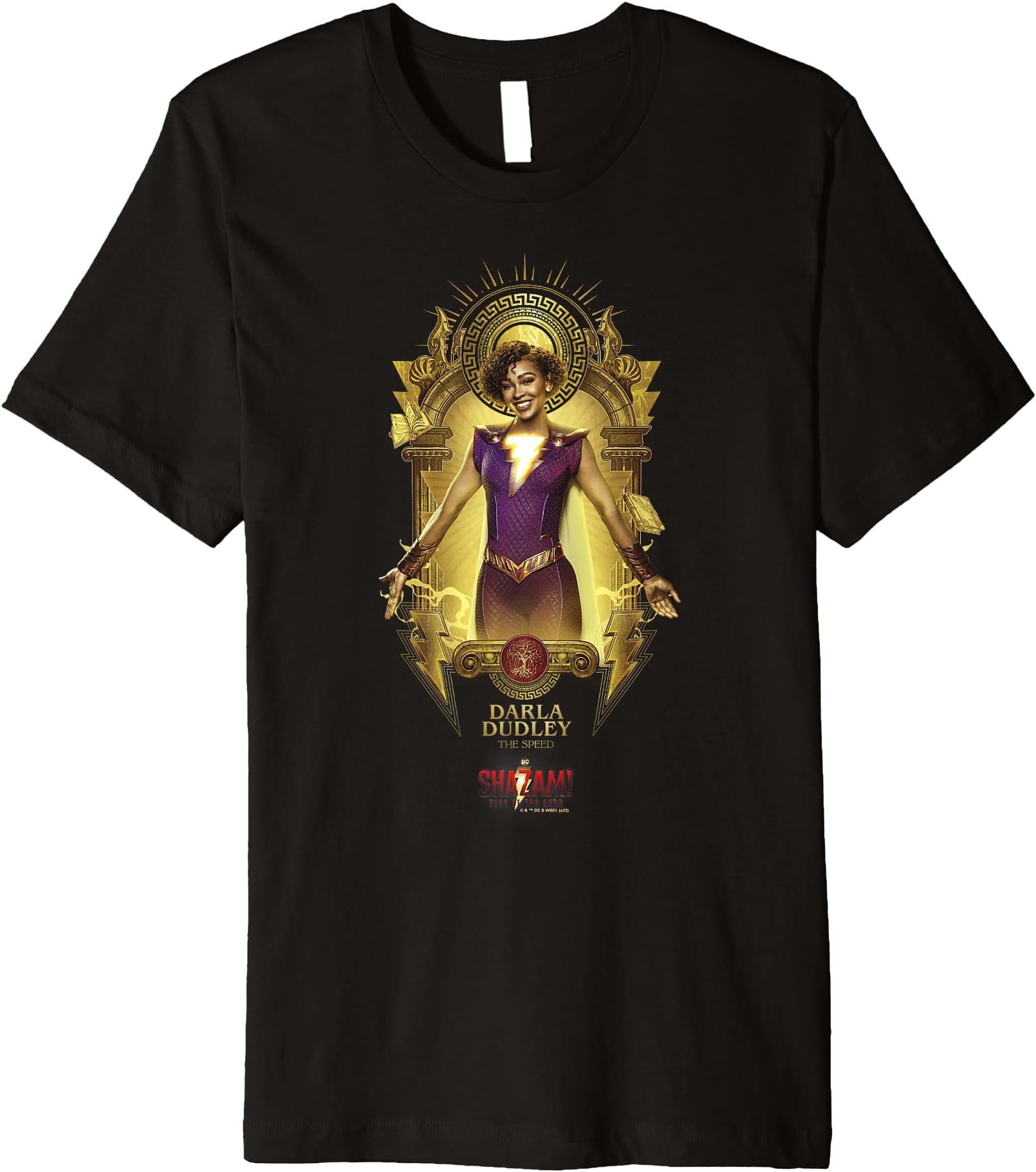 Fury of the Gods Darla Dudley The Speed Gold Badge Premium T-Shirt