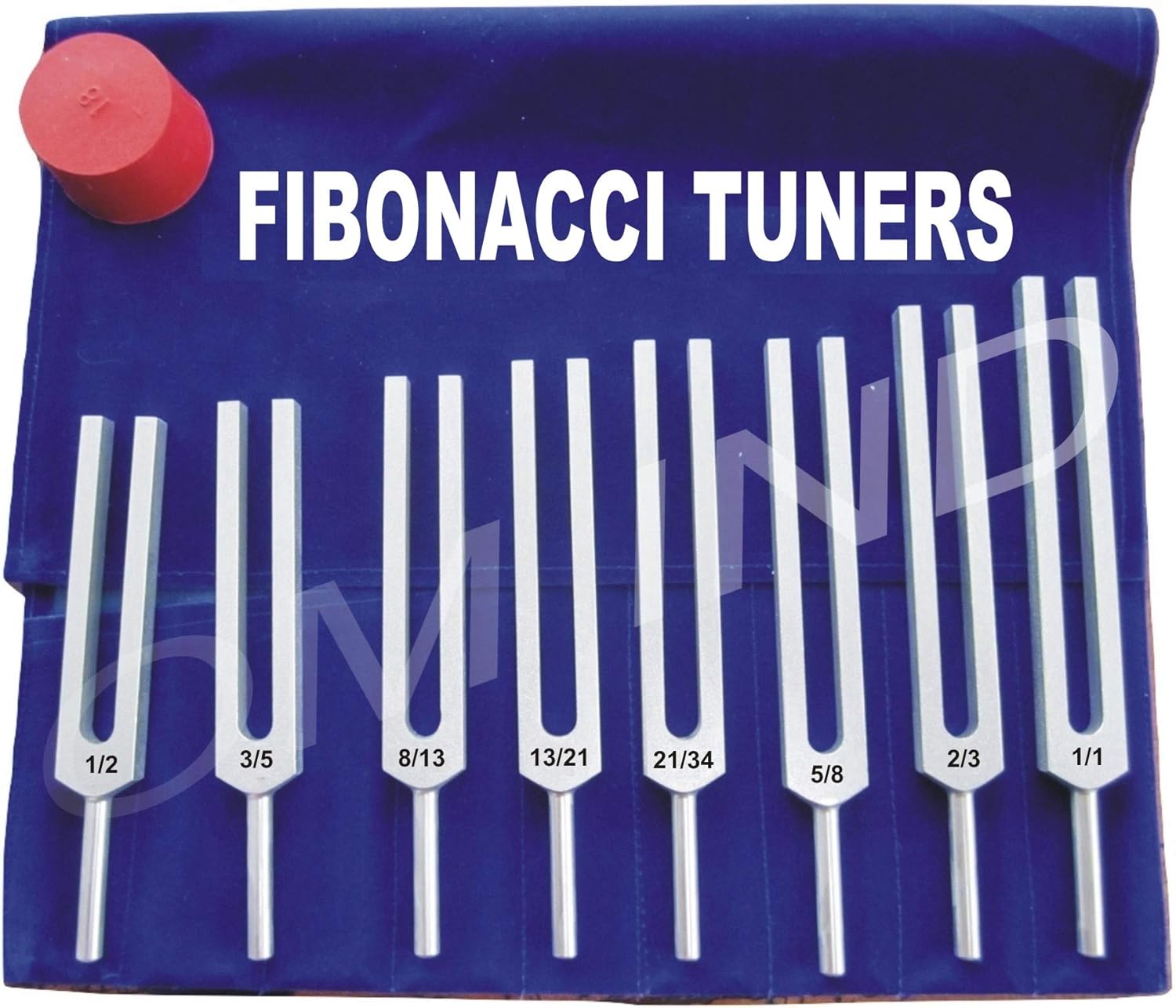Fibonacci Tunning Fork Set Of 8, Tuning Forks with Activator & Pouch,Sound Therapy